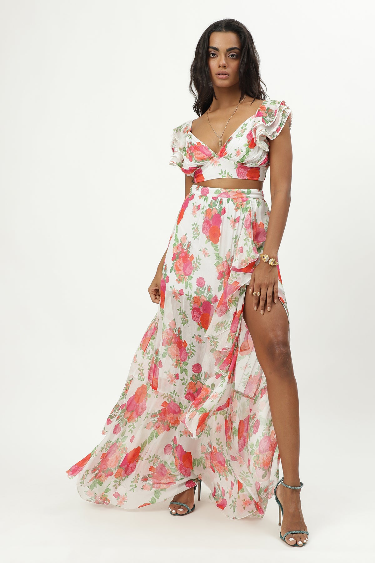 JULIE TOP - WHITE FLORAL