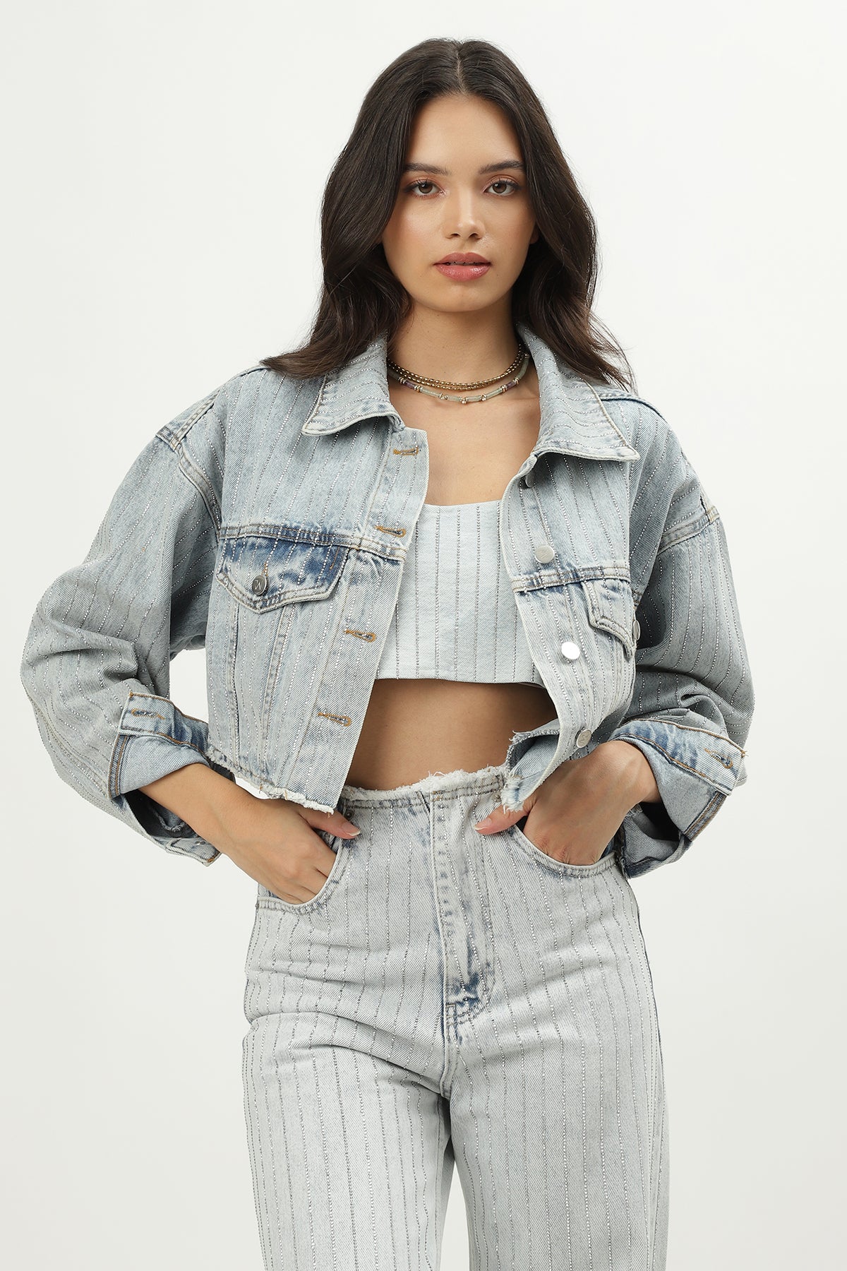 BRA TOP - BLUE STRASS