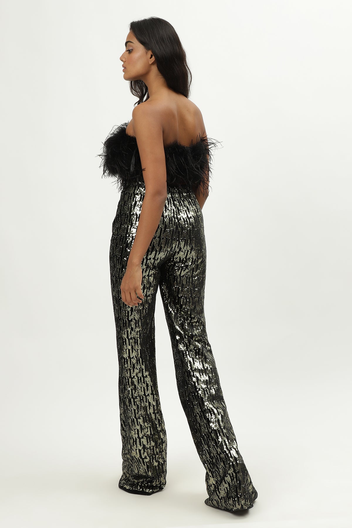 NADIA TROUSERS - GOLD SEQUINS