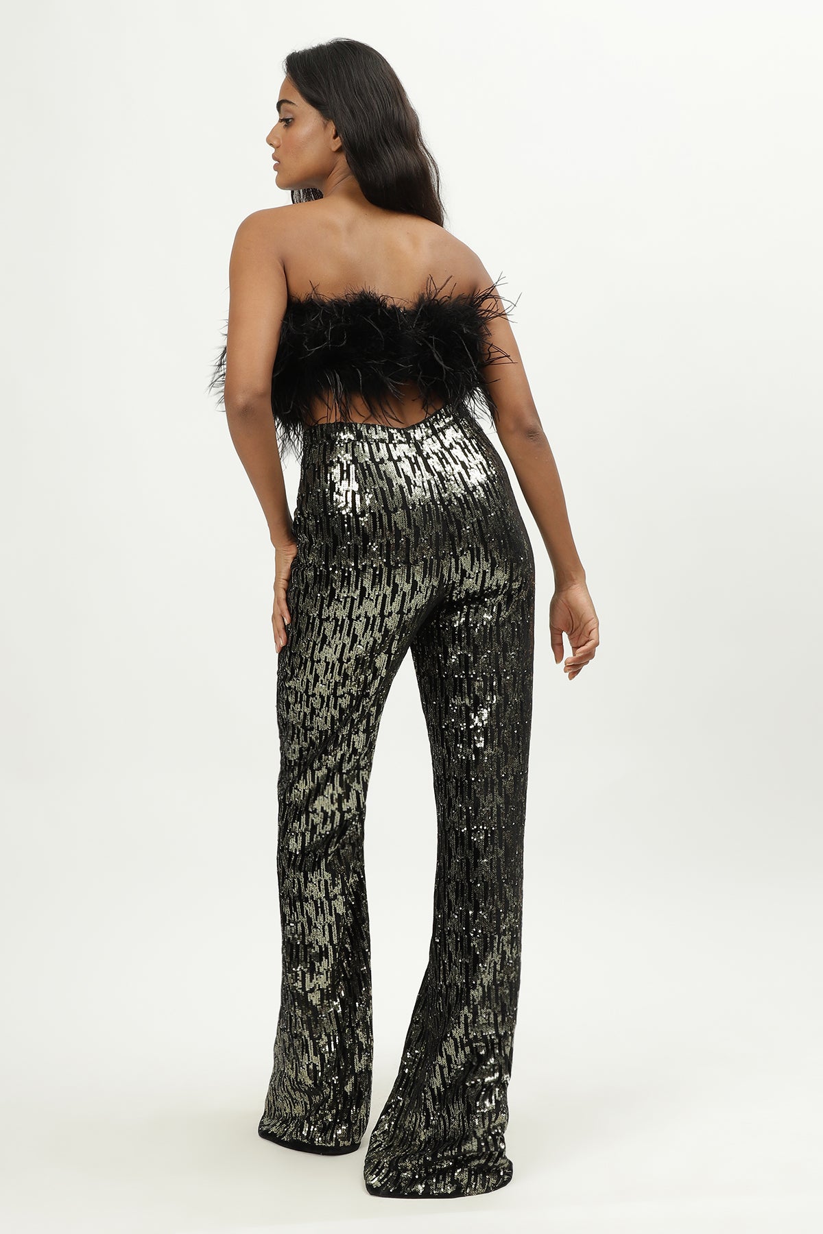 NADIA TROUSERS - GOLD SEQUINS
