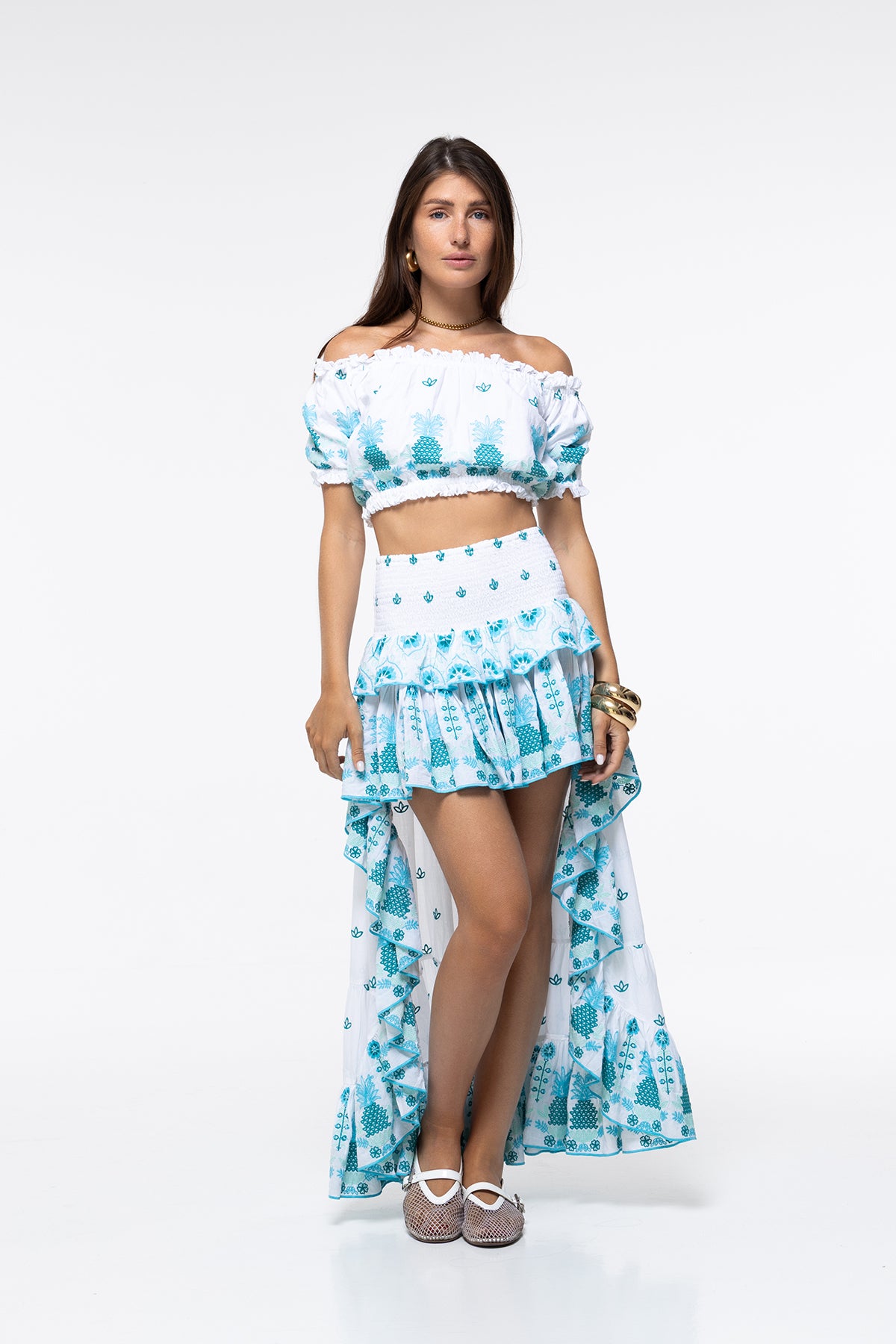 TOP JENNA - AQUA PINEAPPLE