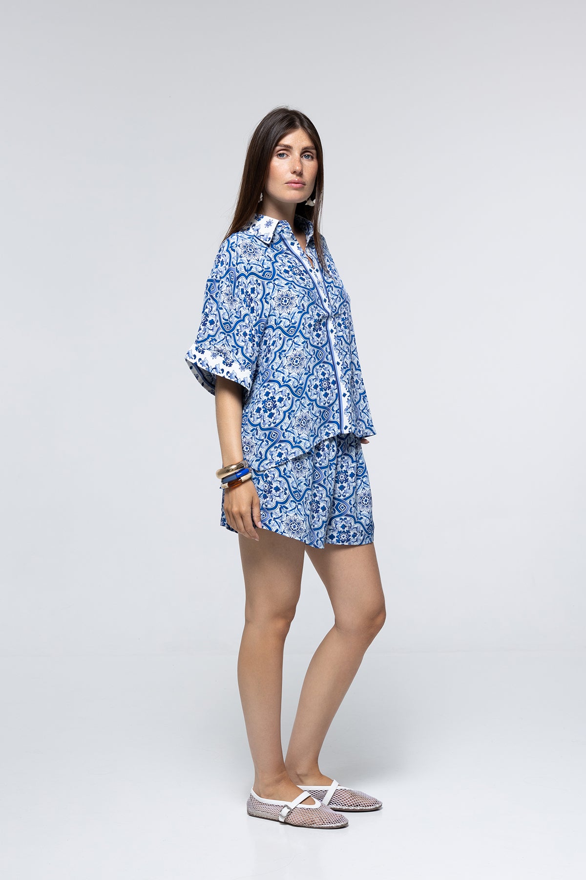 CHEMISE ZAZI - BLUE TILE
