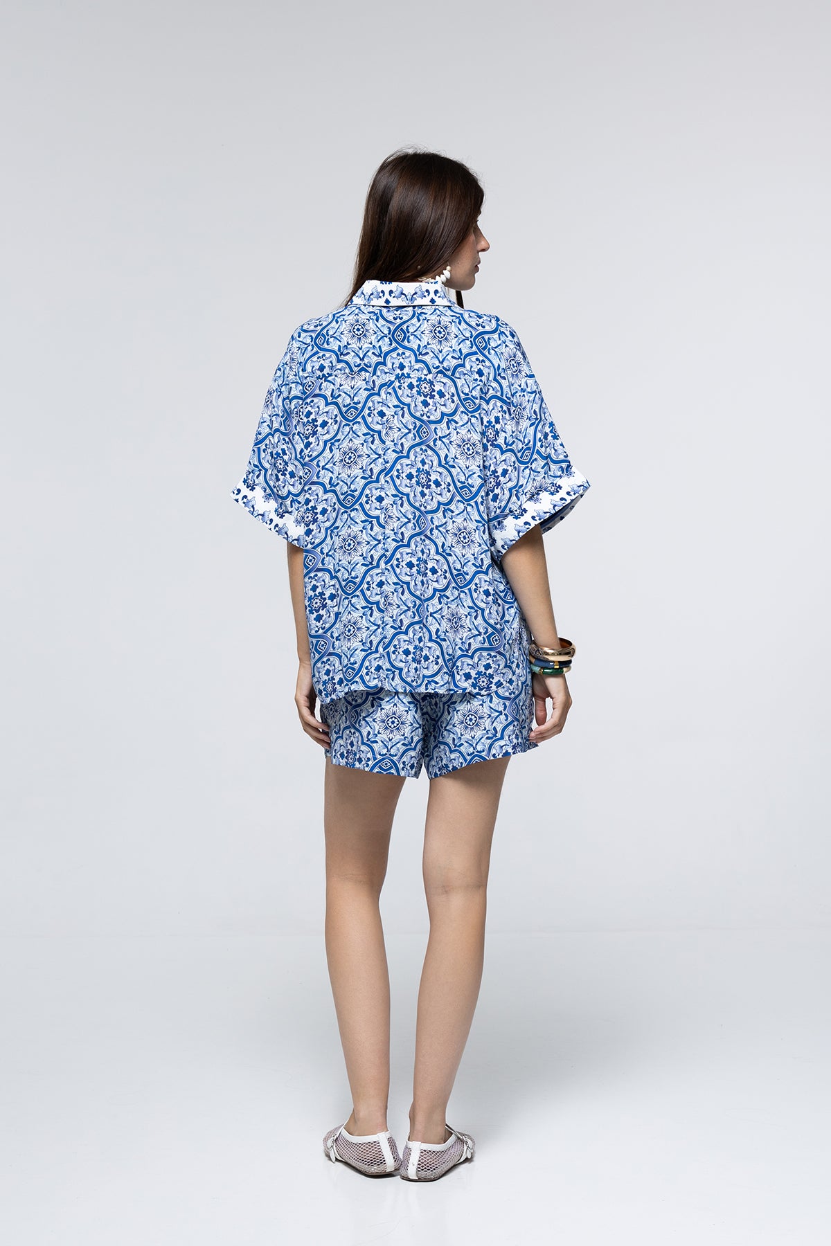 CHEMISE ZAZI - BLUE TILE