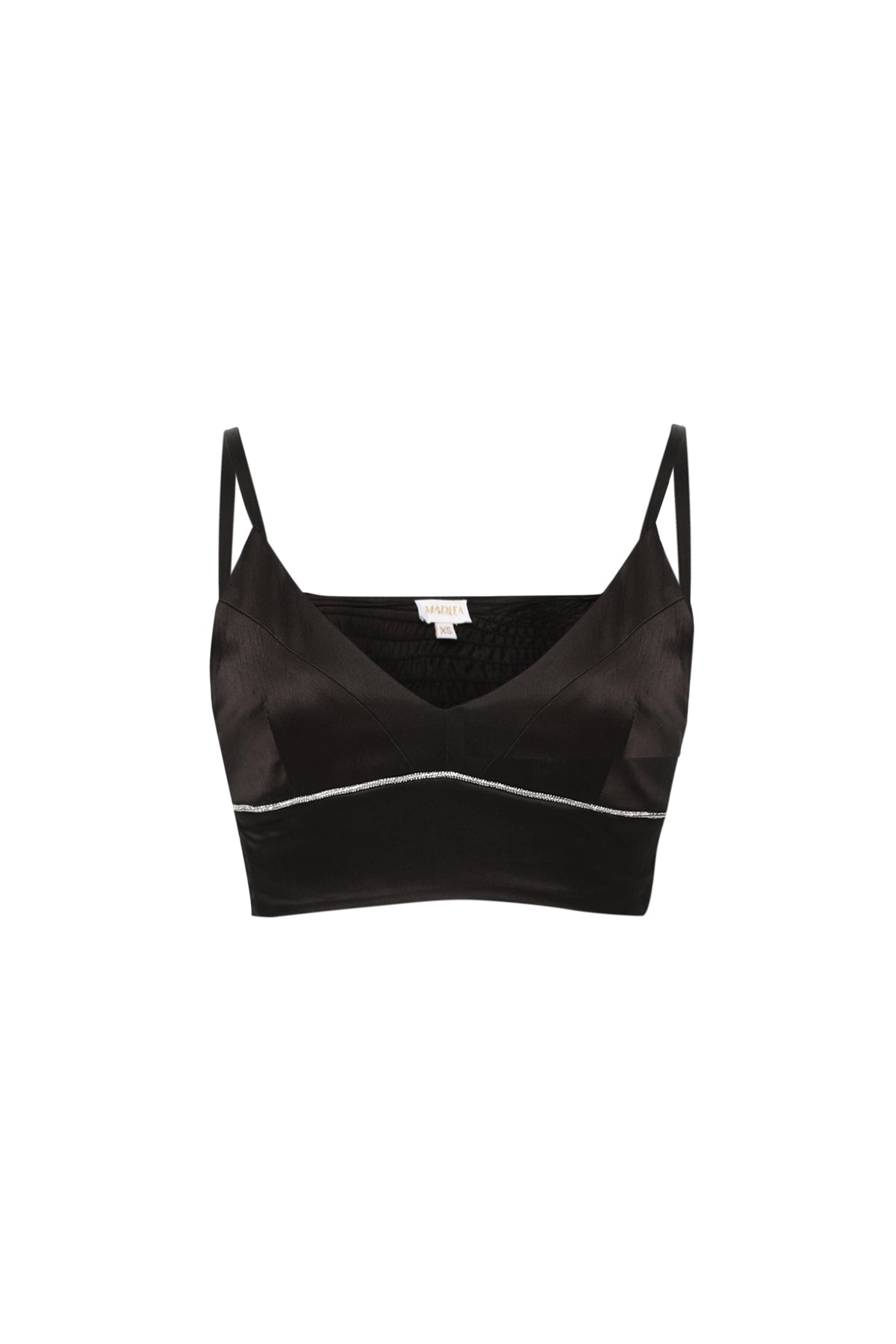 BRA TOP - BLACK SILK