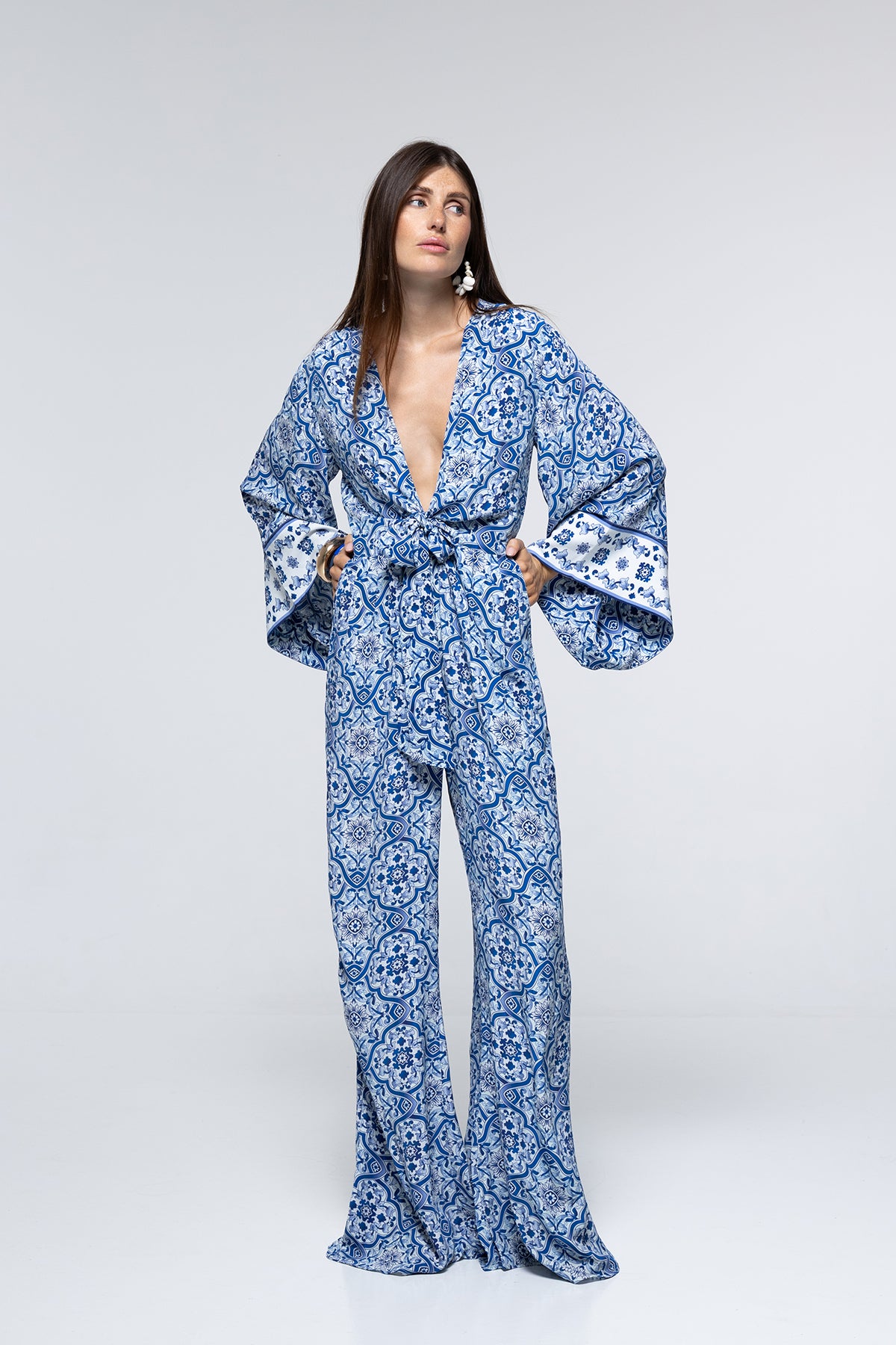 PANTALON KENZA - BLUE TILE