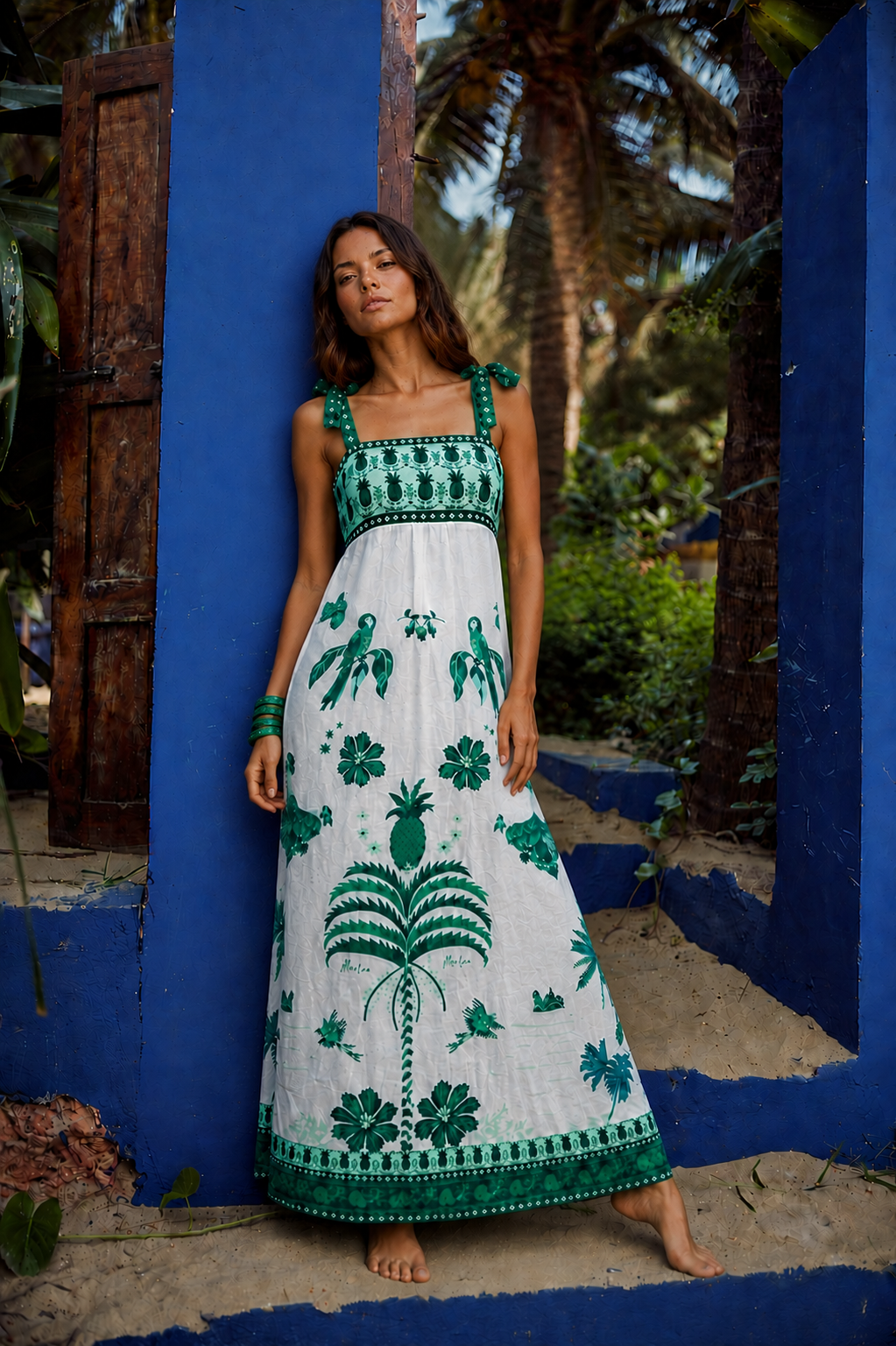 ROBE ALANA - GREEN PARROT