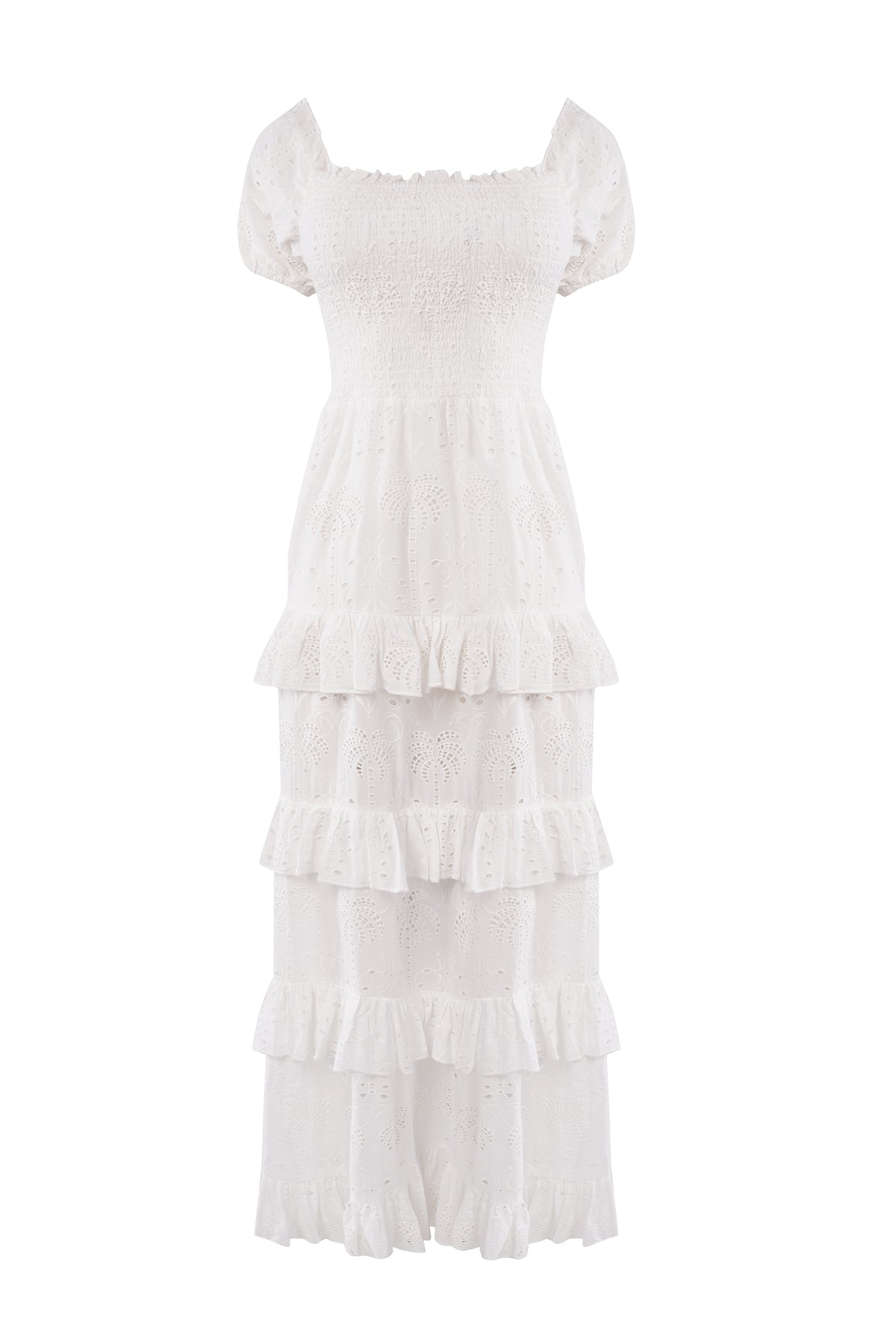 Robe Lara white palm tree – MARLEA Monte-Carlo