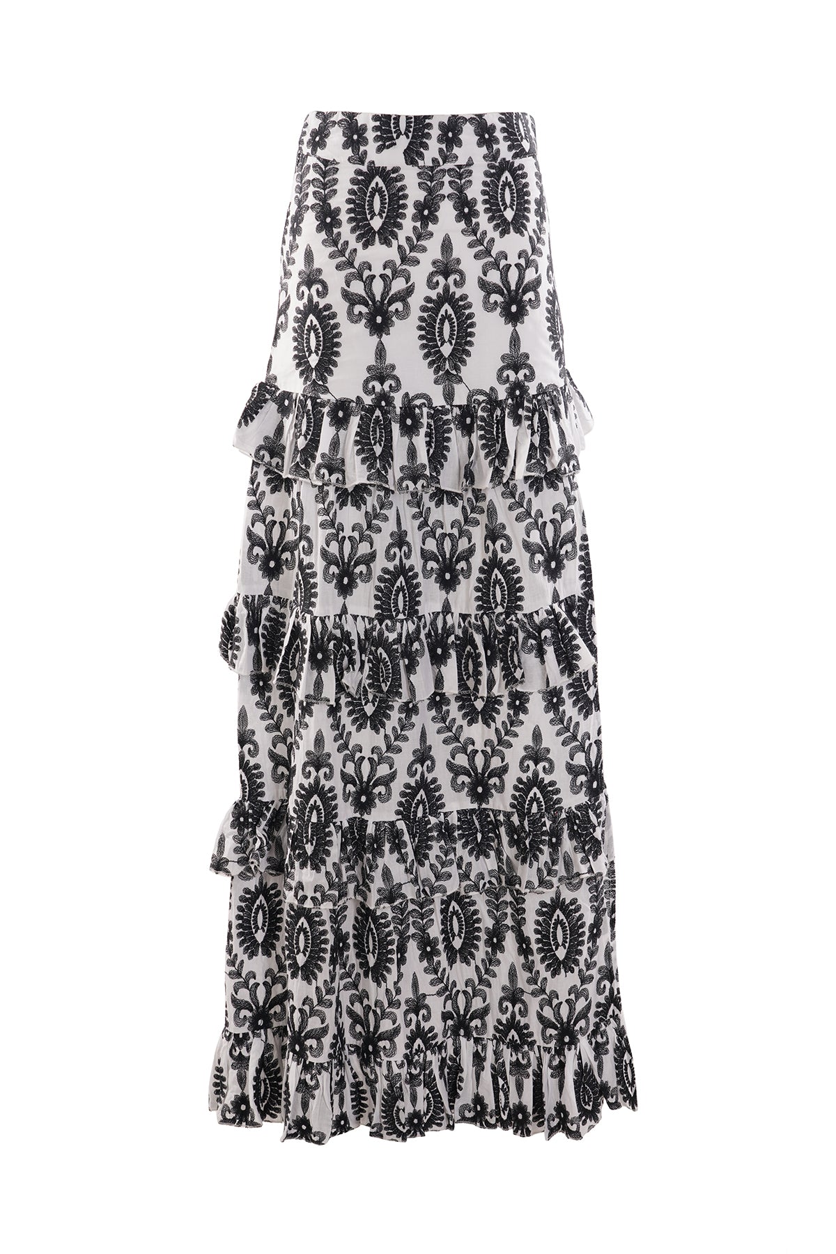NAIS SKIRT - BLACK EMBROIDERY