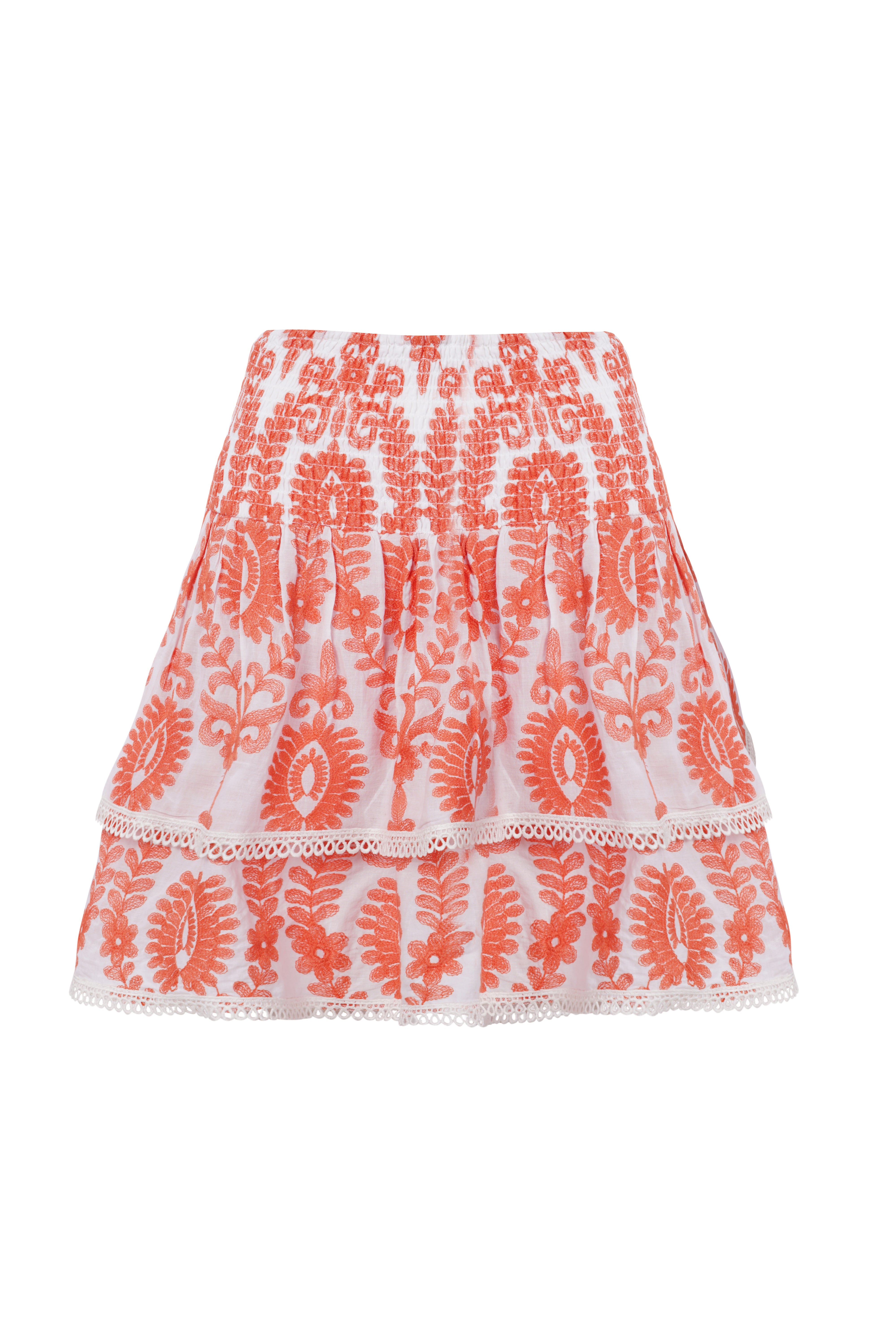 PAULINA SKIRT - CORAL