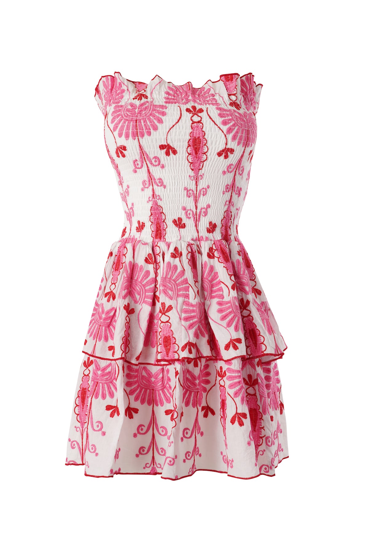 INES DRESS - PINK EMBROIDERY
