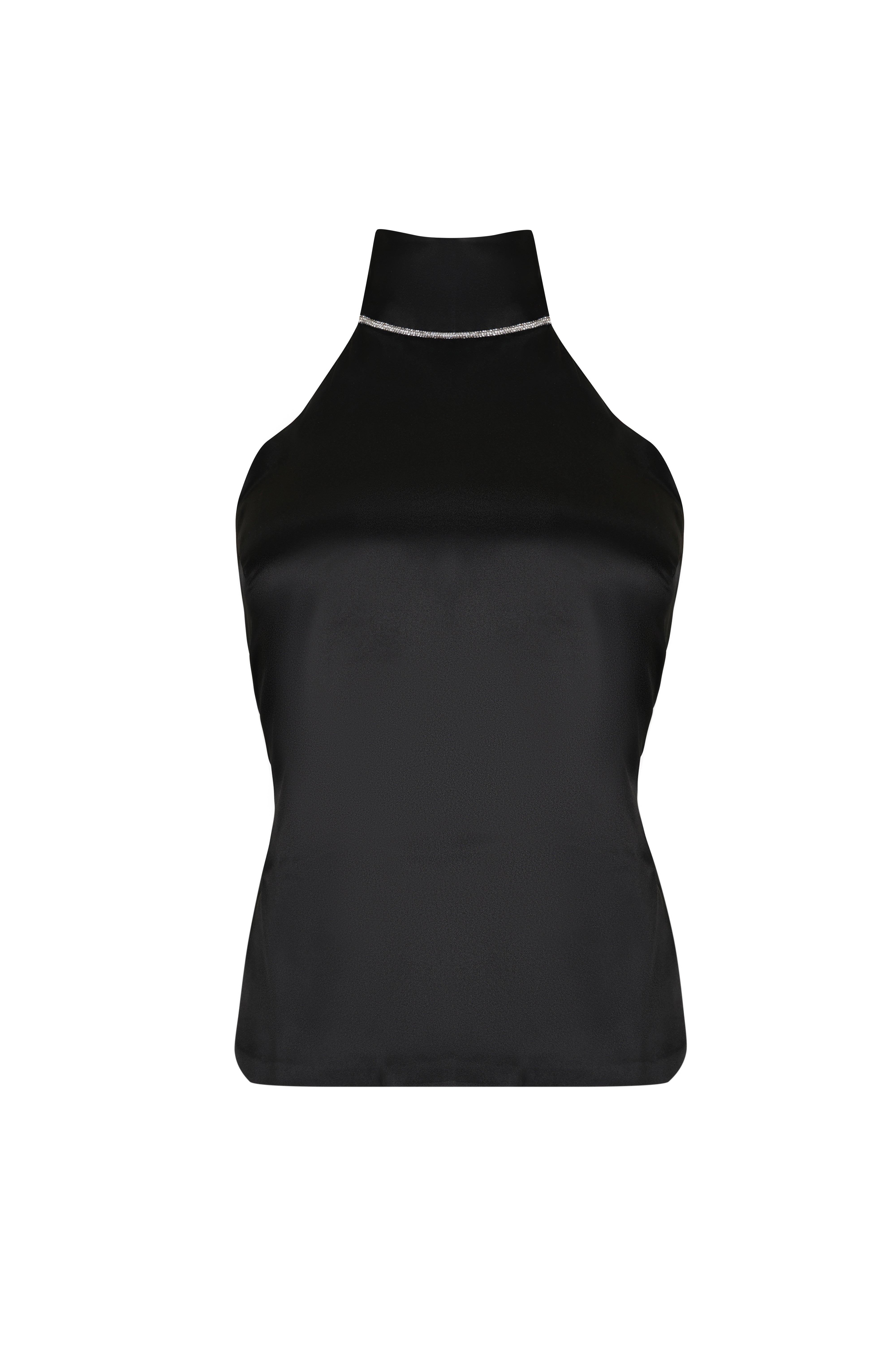 FLORA TOP - BLACK SILK