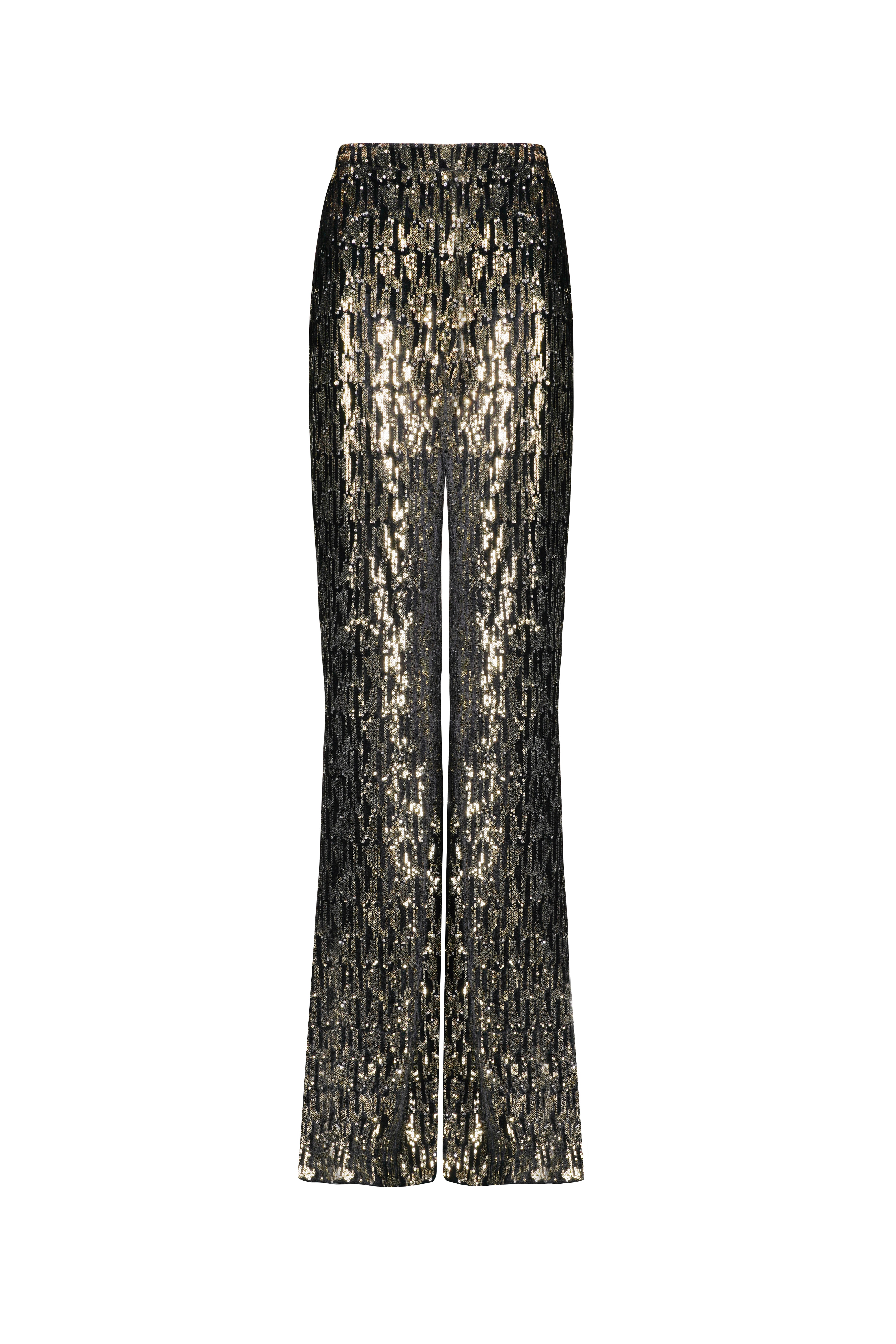 NADIA TROUSERS - GOLD SEQUINS