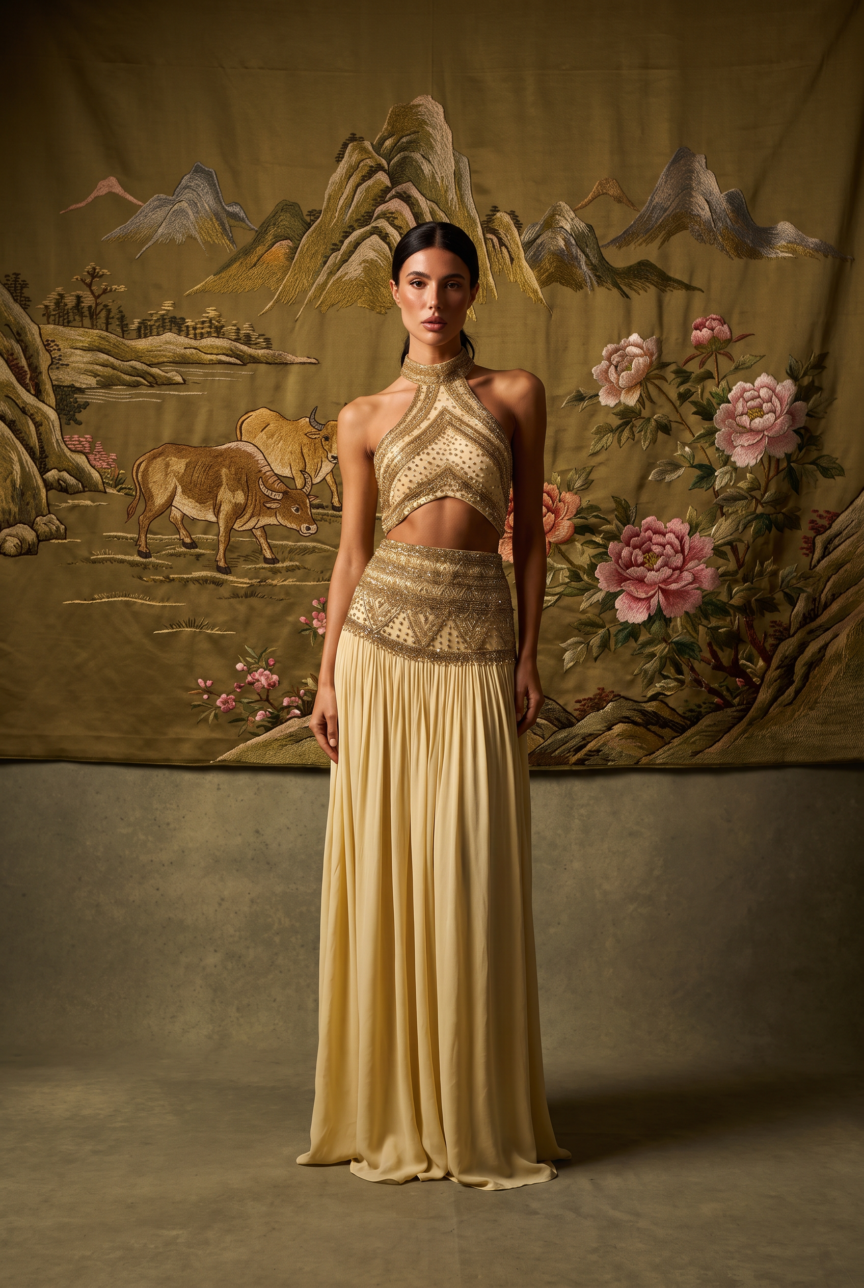 JUPE SHEHERAZADE - JAUNE PASTEL