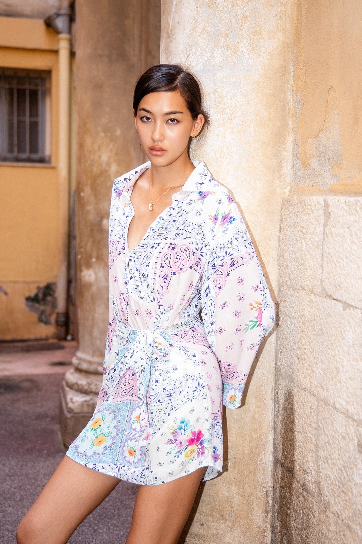 ROBE PENELOPE - PAISLEY FLORAL PATCH