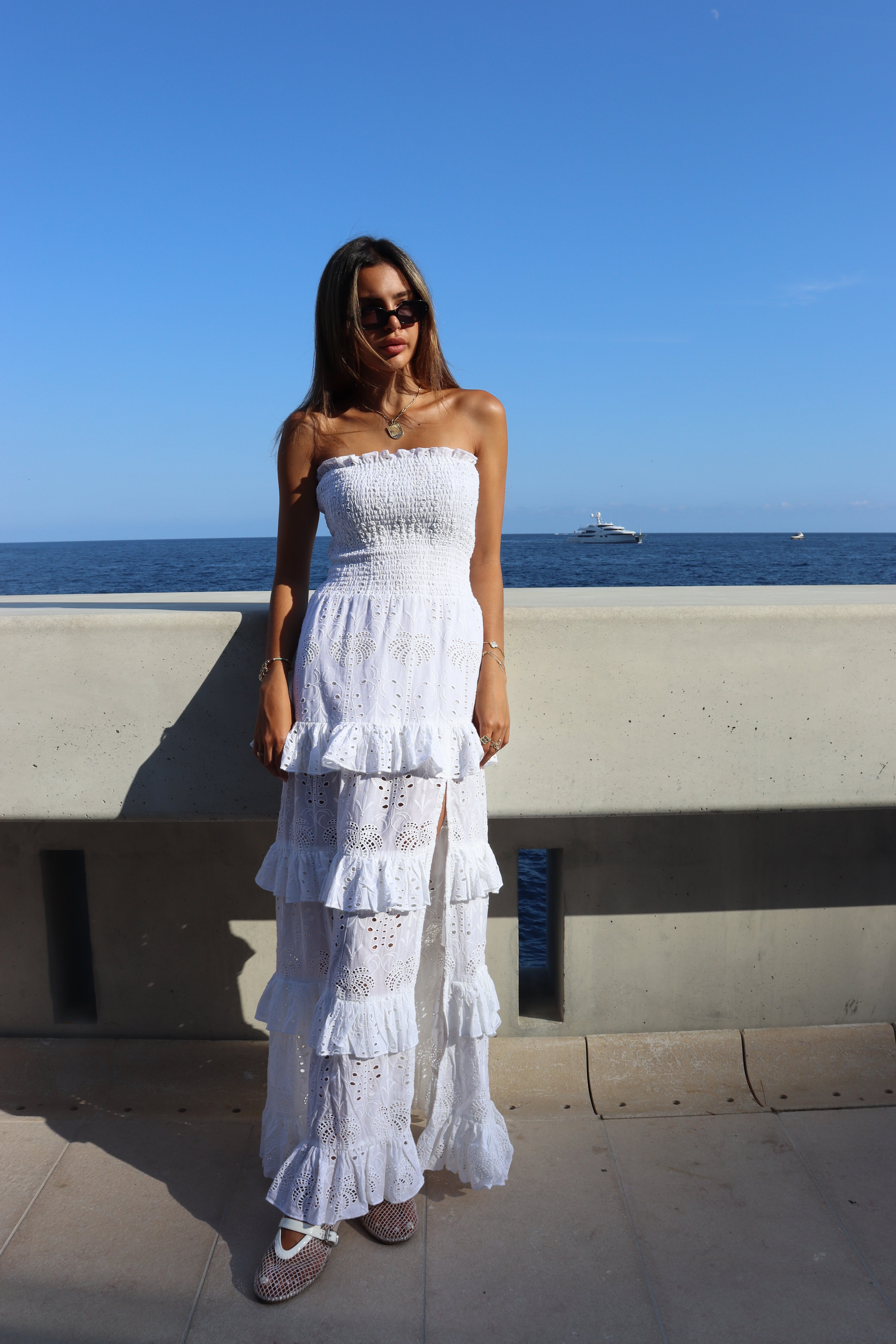 ROBE LULA - WHITE PALM TREE