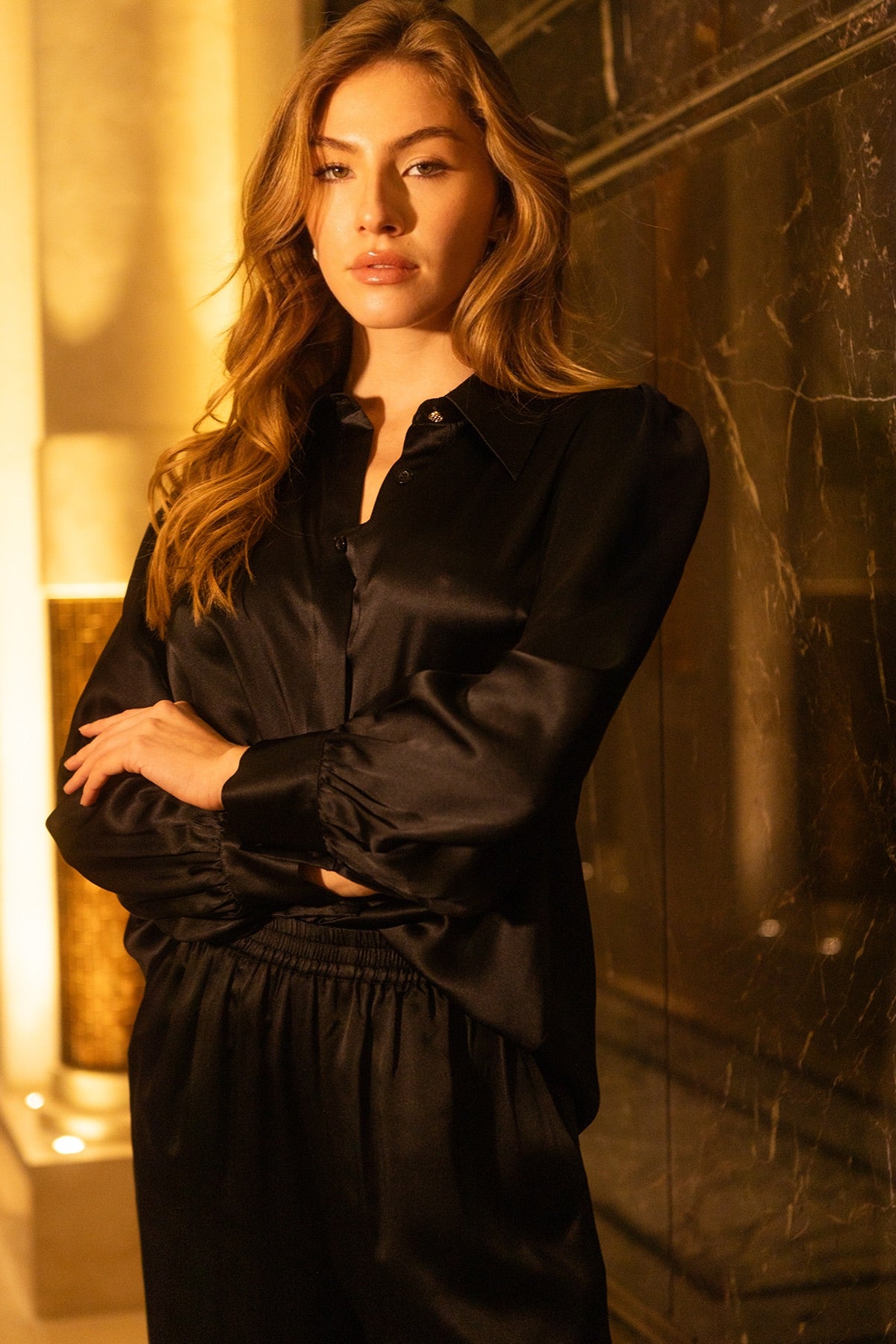 ROMY SHIRT - PEACOCK SILK