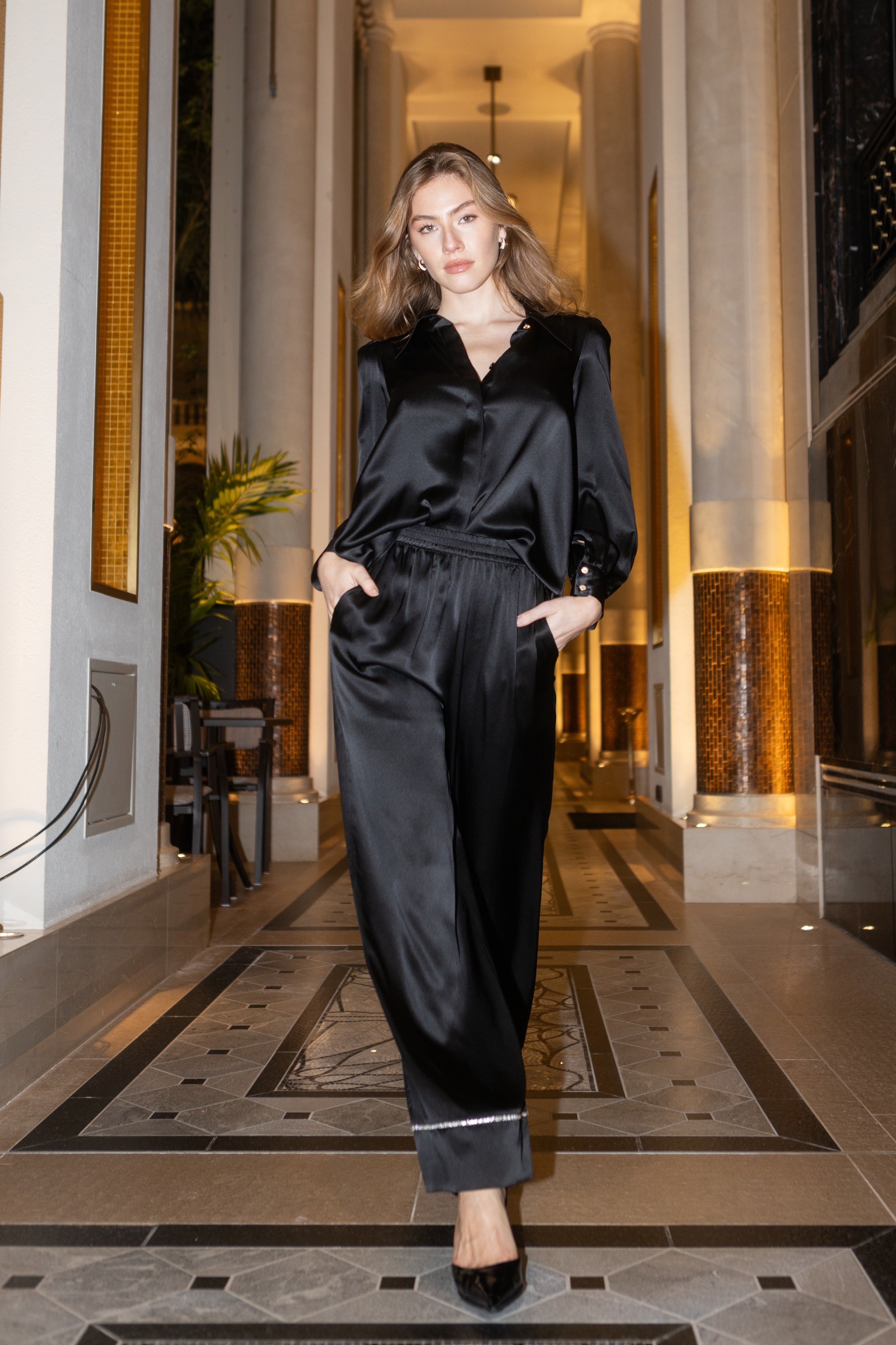 ROMY SHIRT - PEACOCK SILK