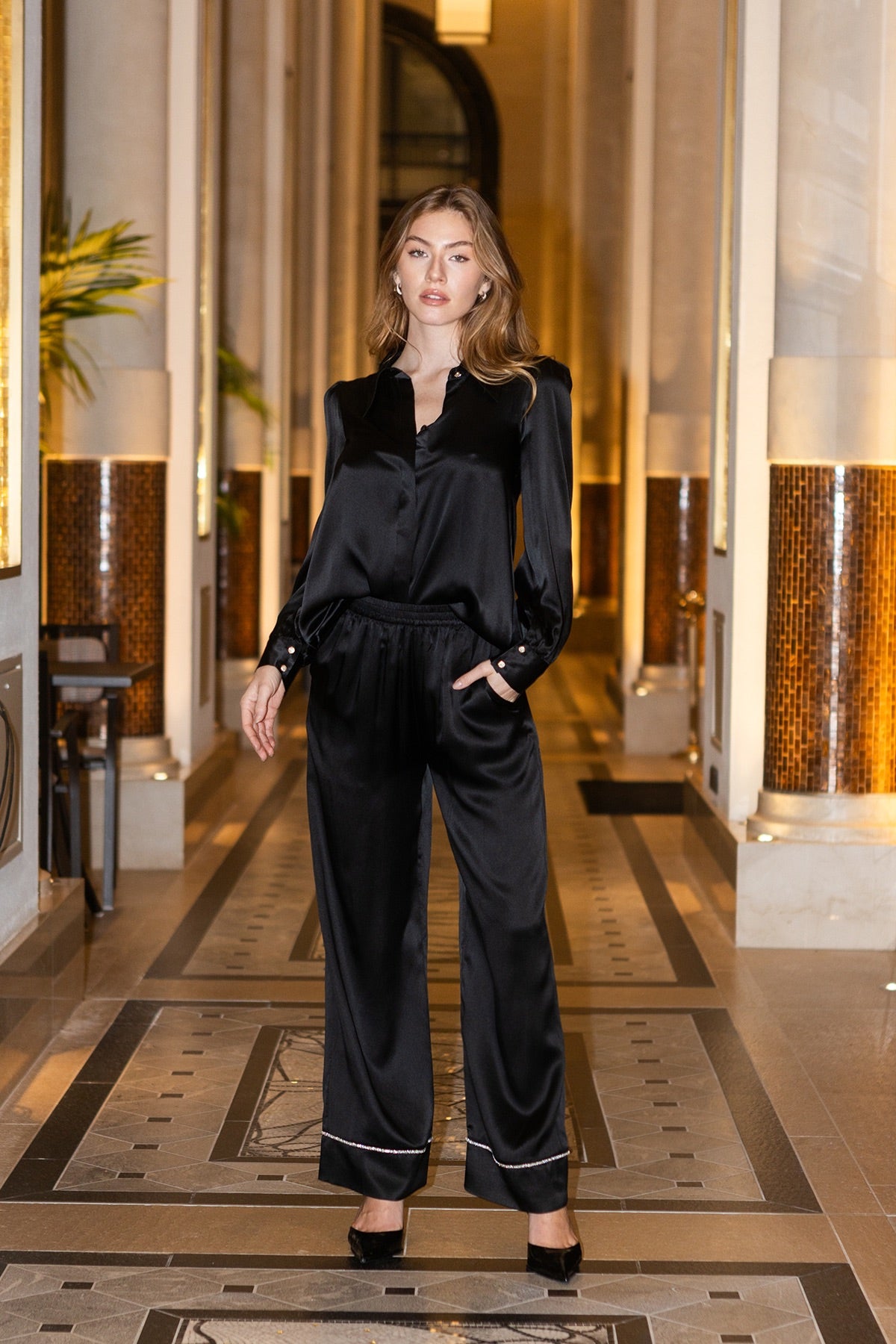 ROMY SHIRT - PEACOCK SILK