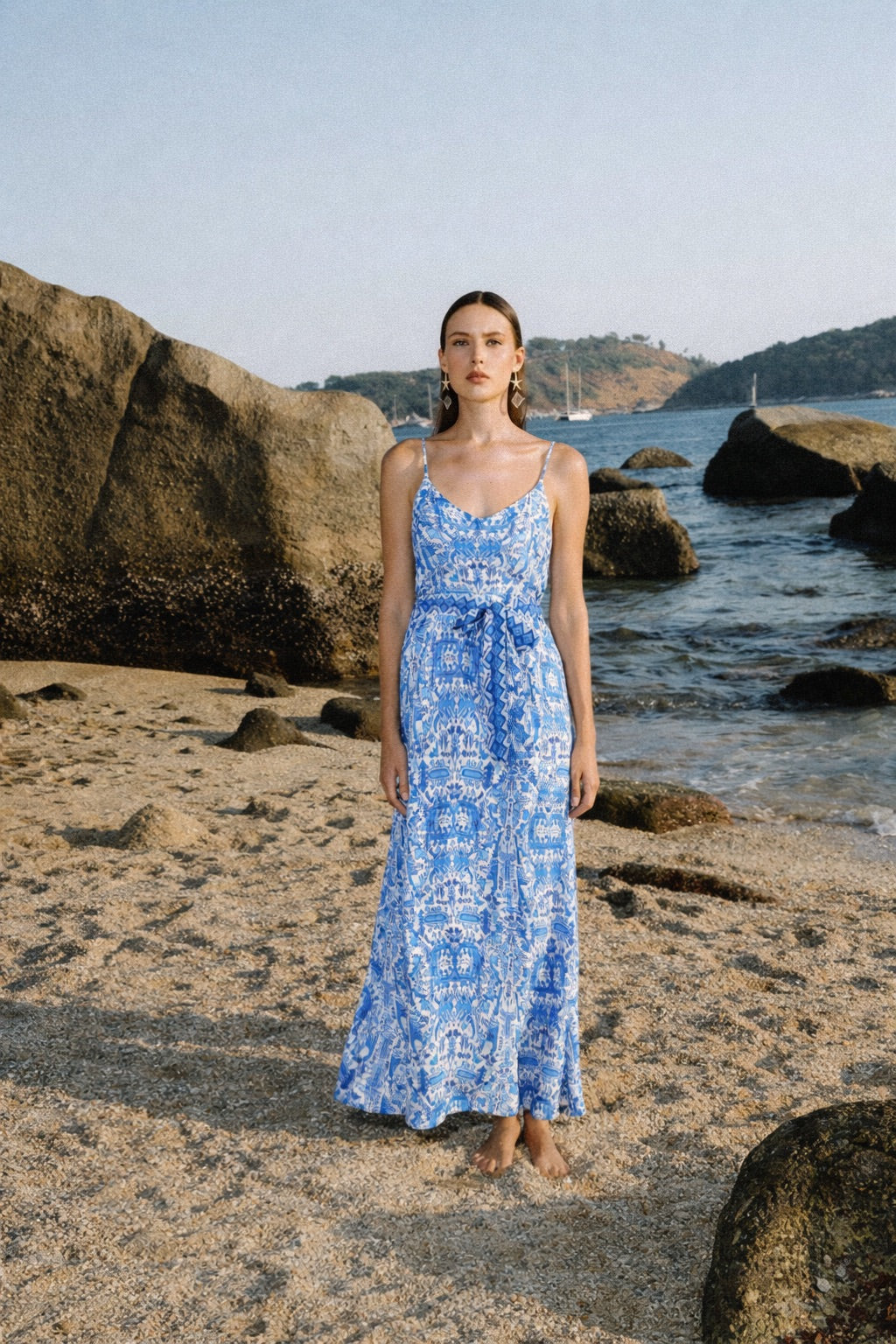 ROBE LILA - BLEU AZTEC