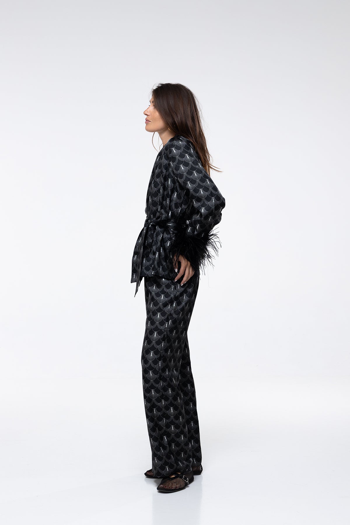 PANTALON KENZA - BLACK PEACOCK