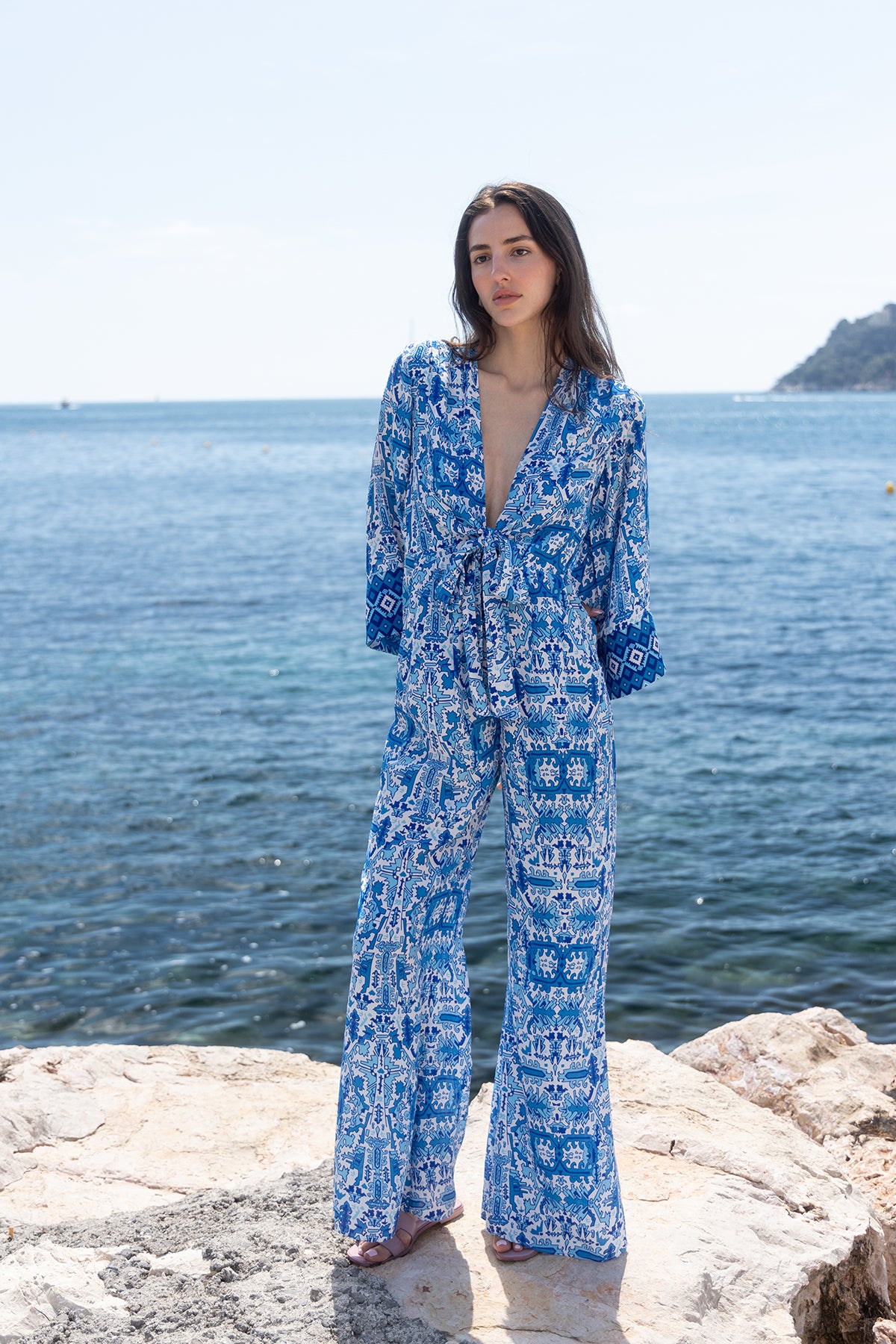 JUMPSUIT JOSEPHINE - BLEU AZTEC
