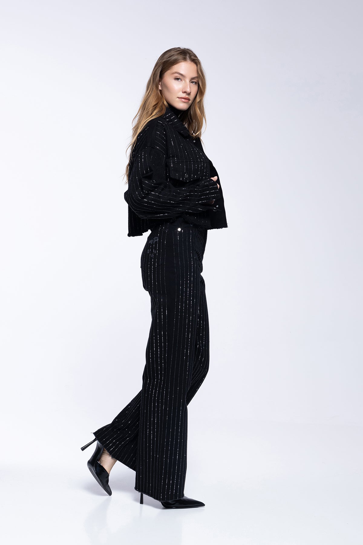 JEANS SCARLETT - STRASS NOIR
