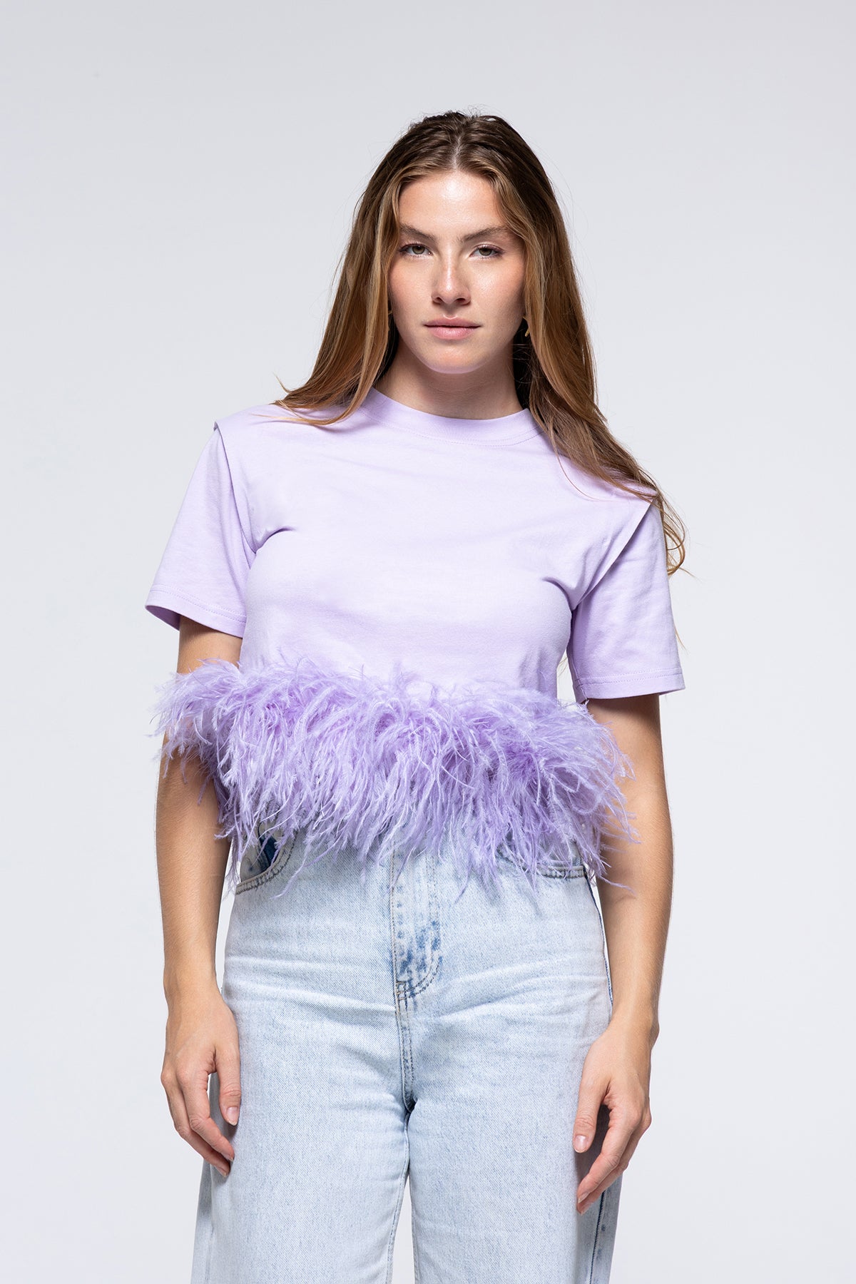 TEE-SHIRT PLUMES - LILA