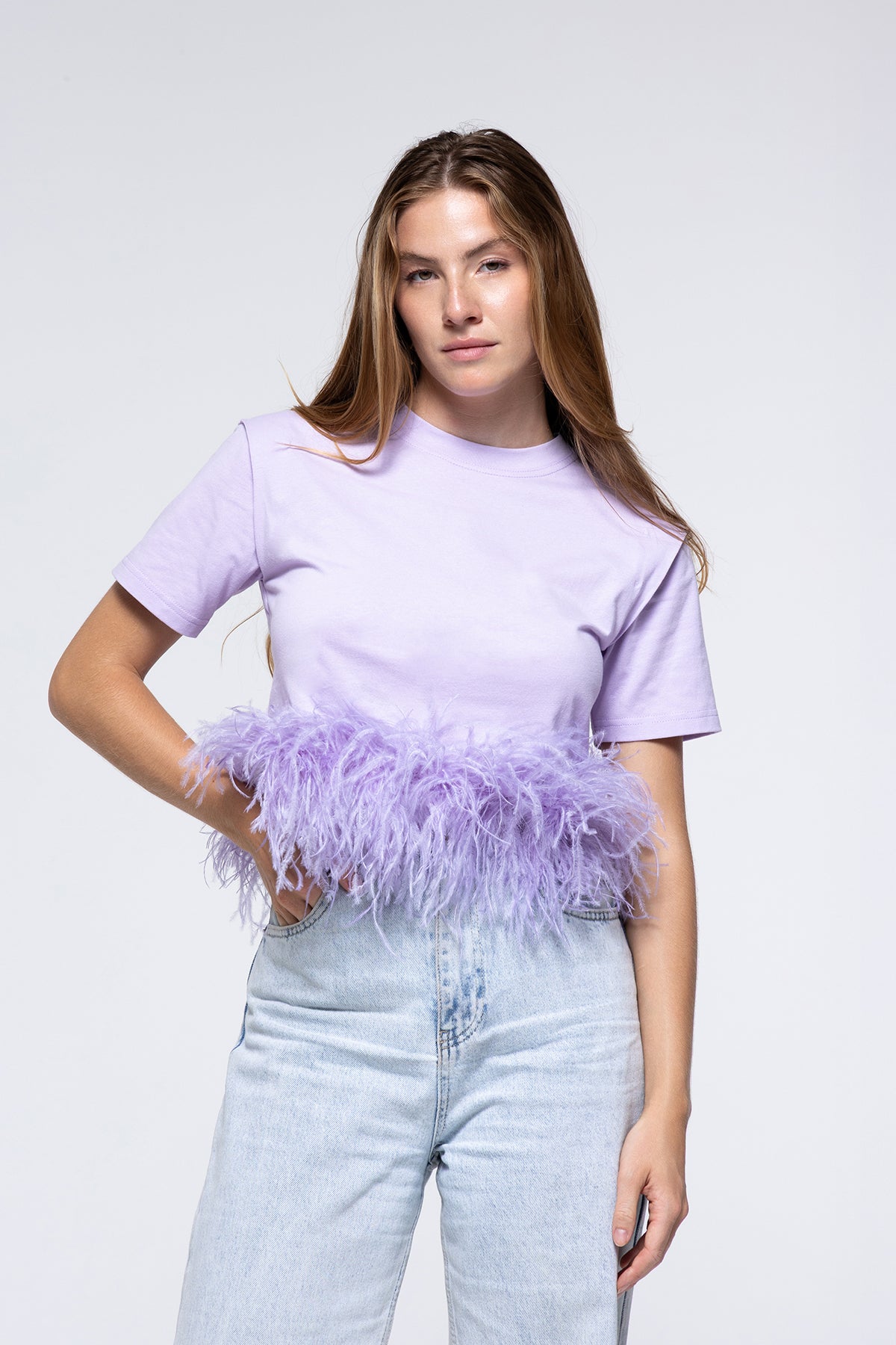 TEE-SHIRT PLUMES - LILA