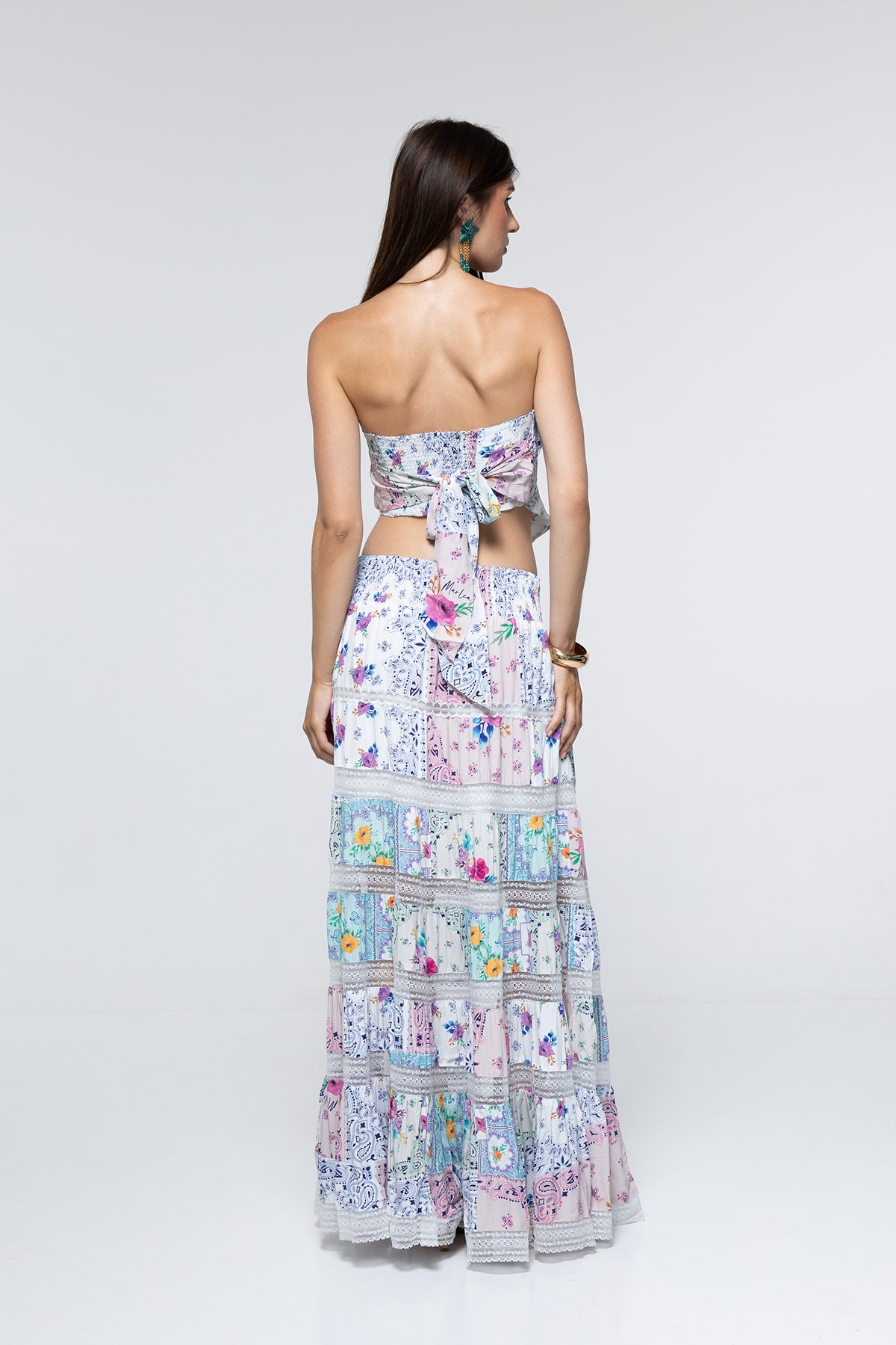 TOP TRIANGLE - PAISLEY FLORAL PATCH