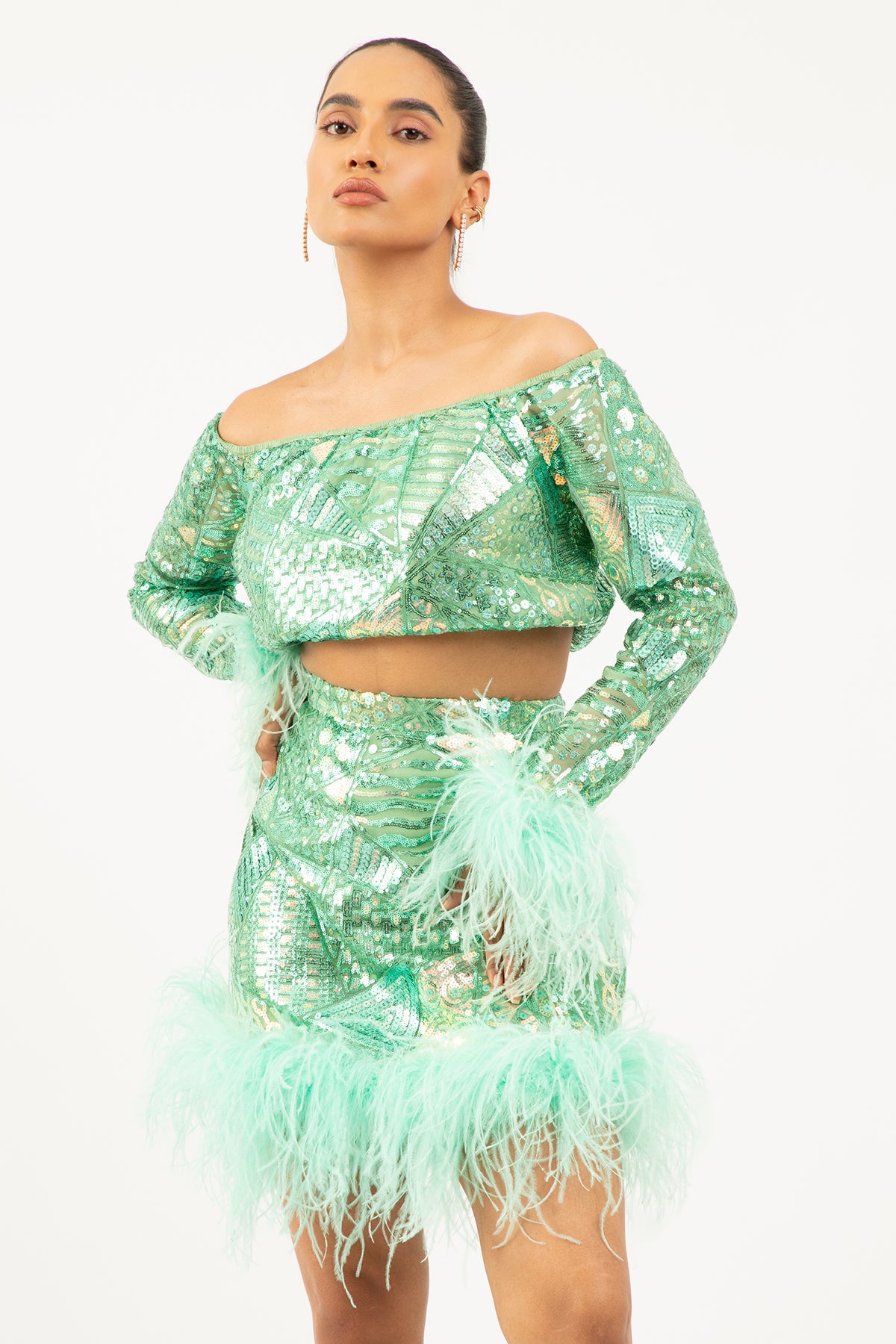 TOP COCO - SEQUINS EMERAUDE