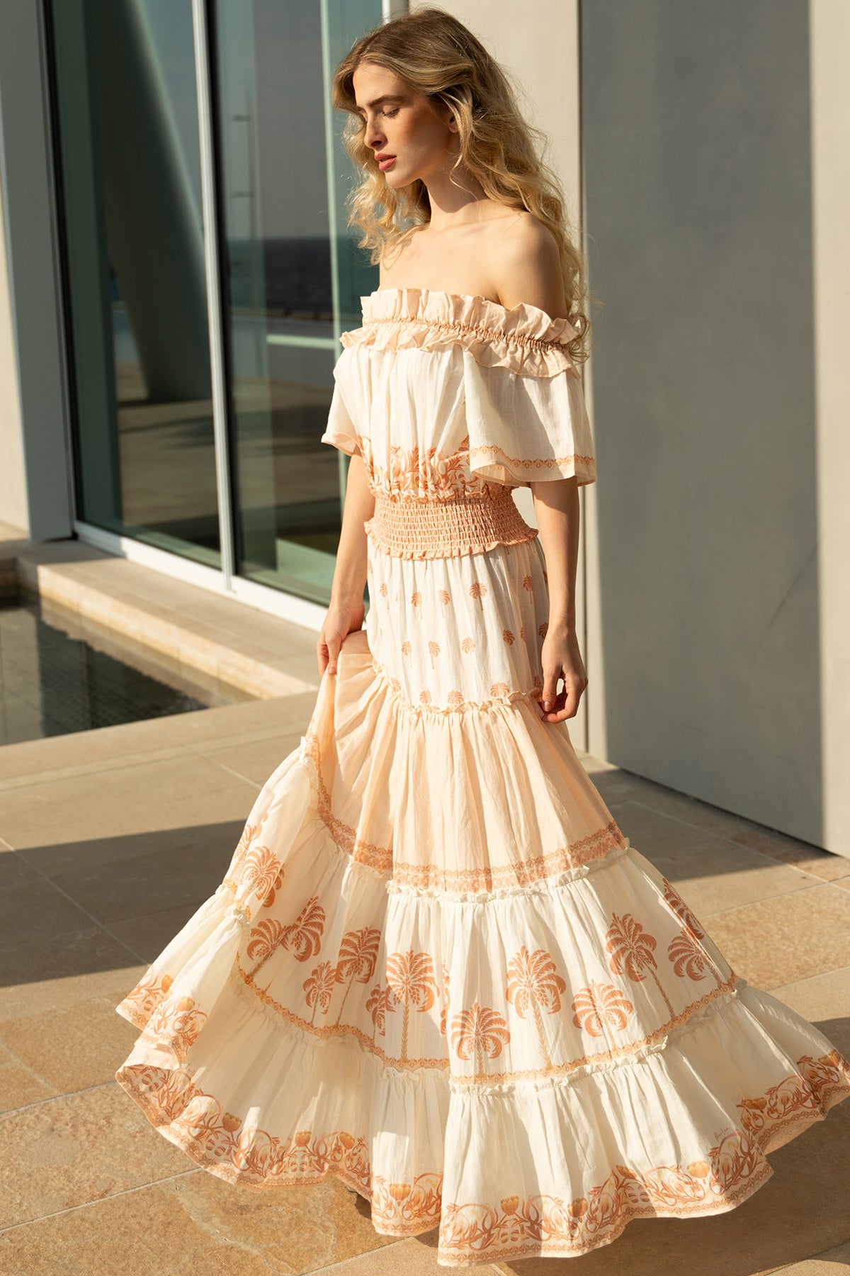 ROBE SANDY - IVORY PALM TREE