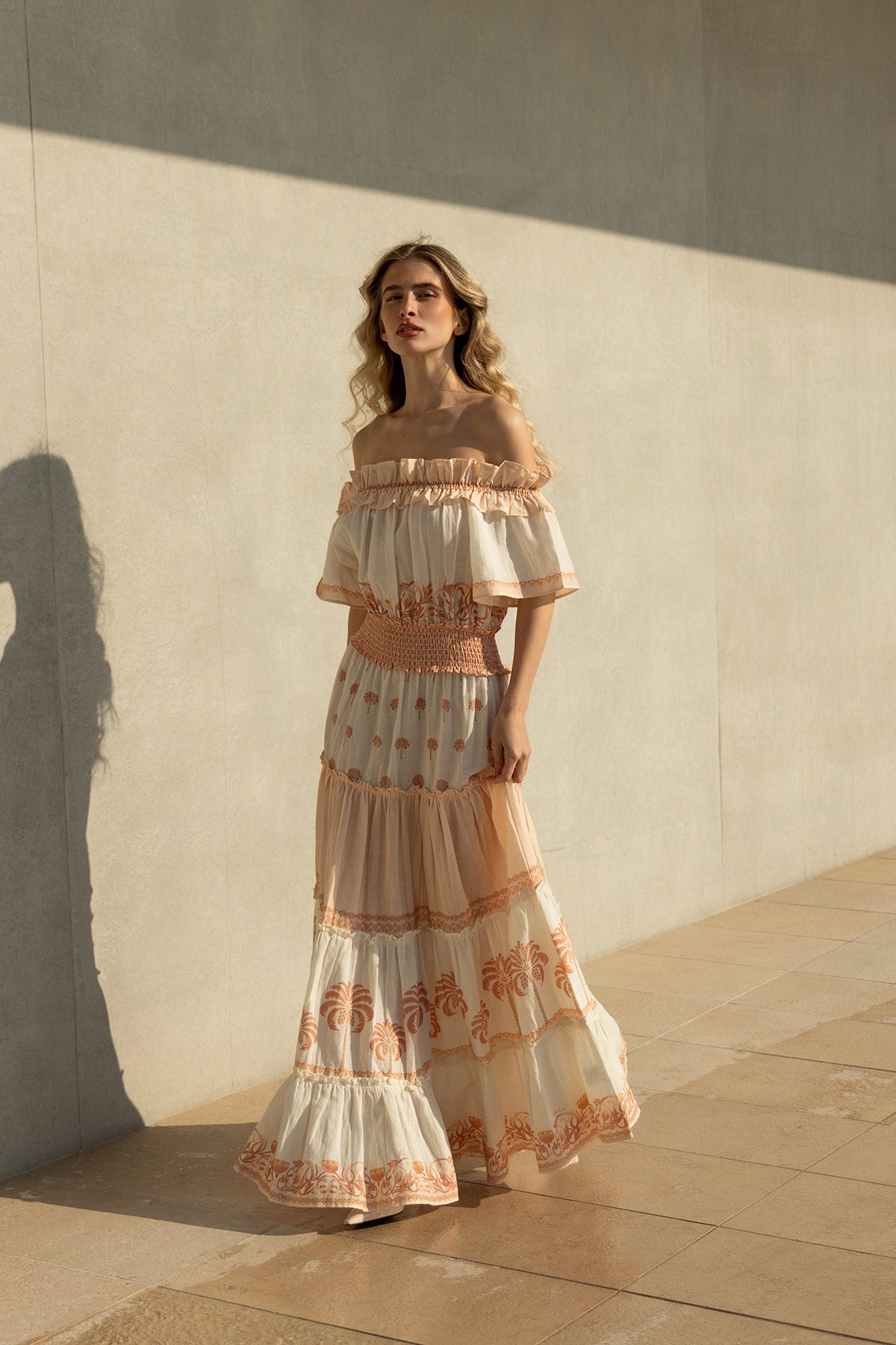 ROBE SANDY - IVORY PALM TREE