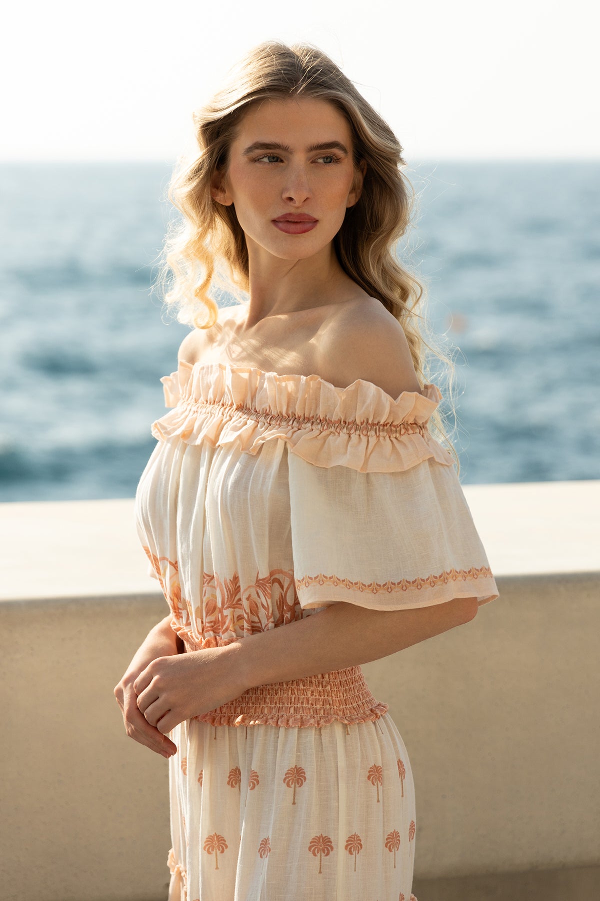 ROBE SANDY - IVORY PALM TREE