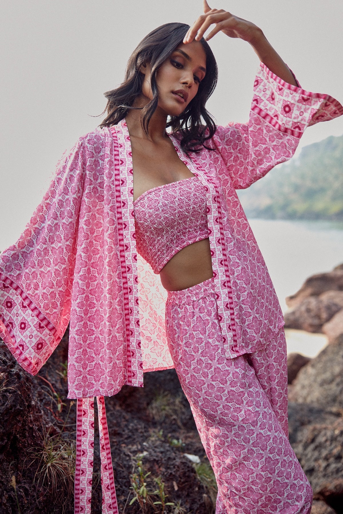 KIMONO DALIA - PINK LOTUS