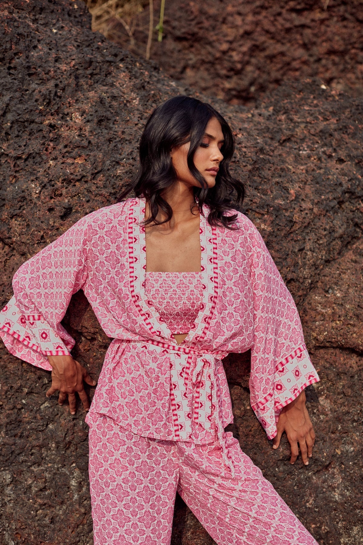 KIMONO DALIA - PINK LOTUS