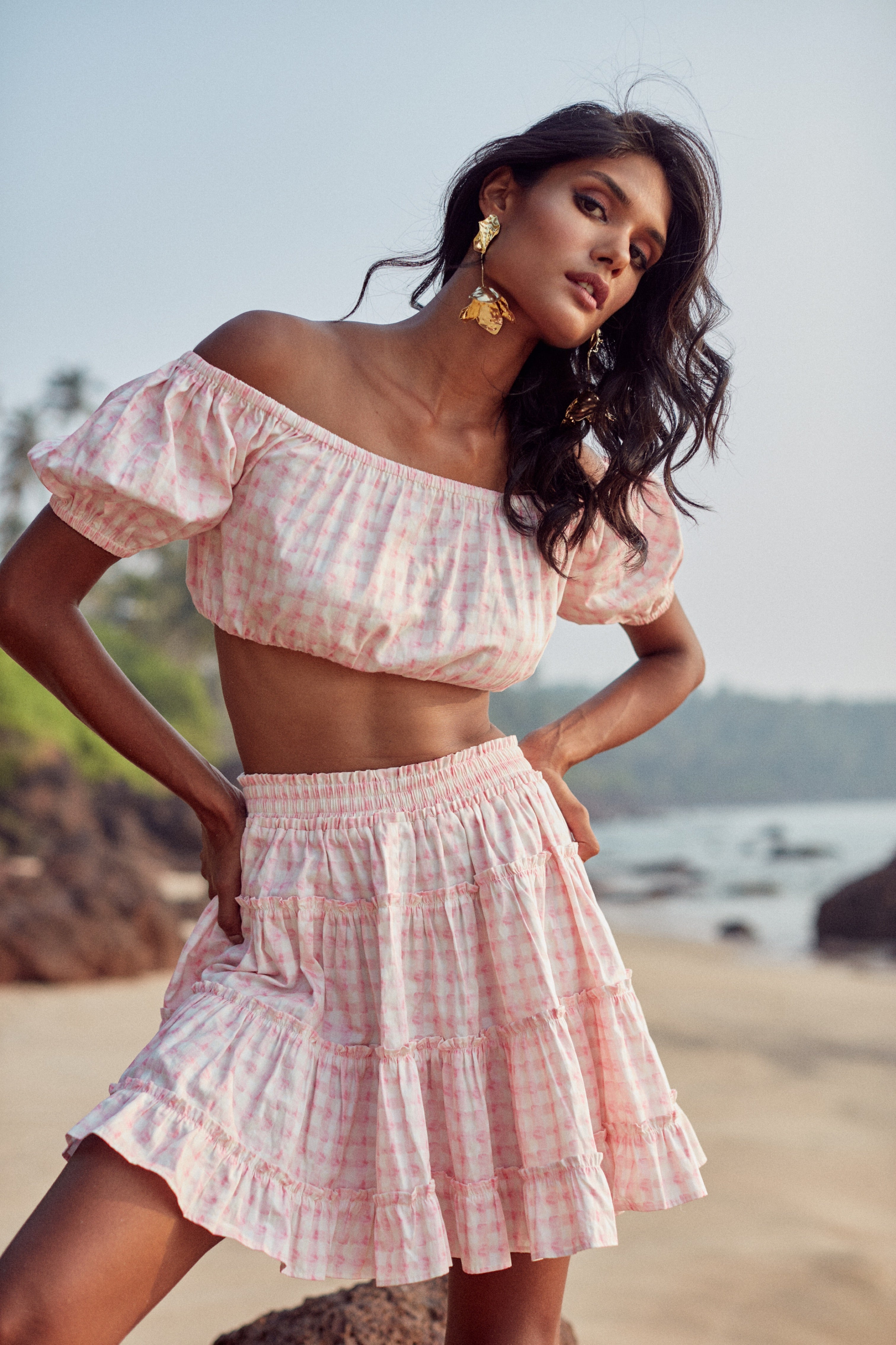 JUPE PAULA - PINK VICHY