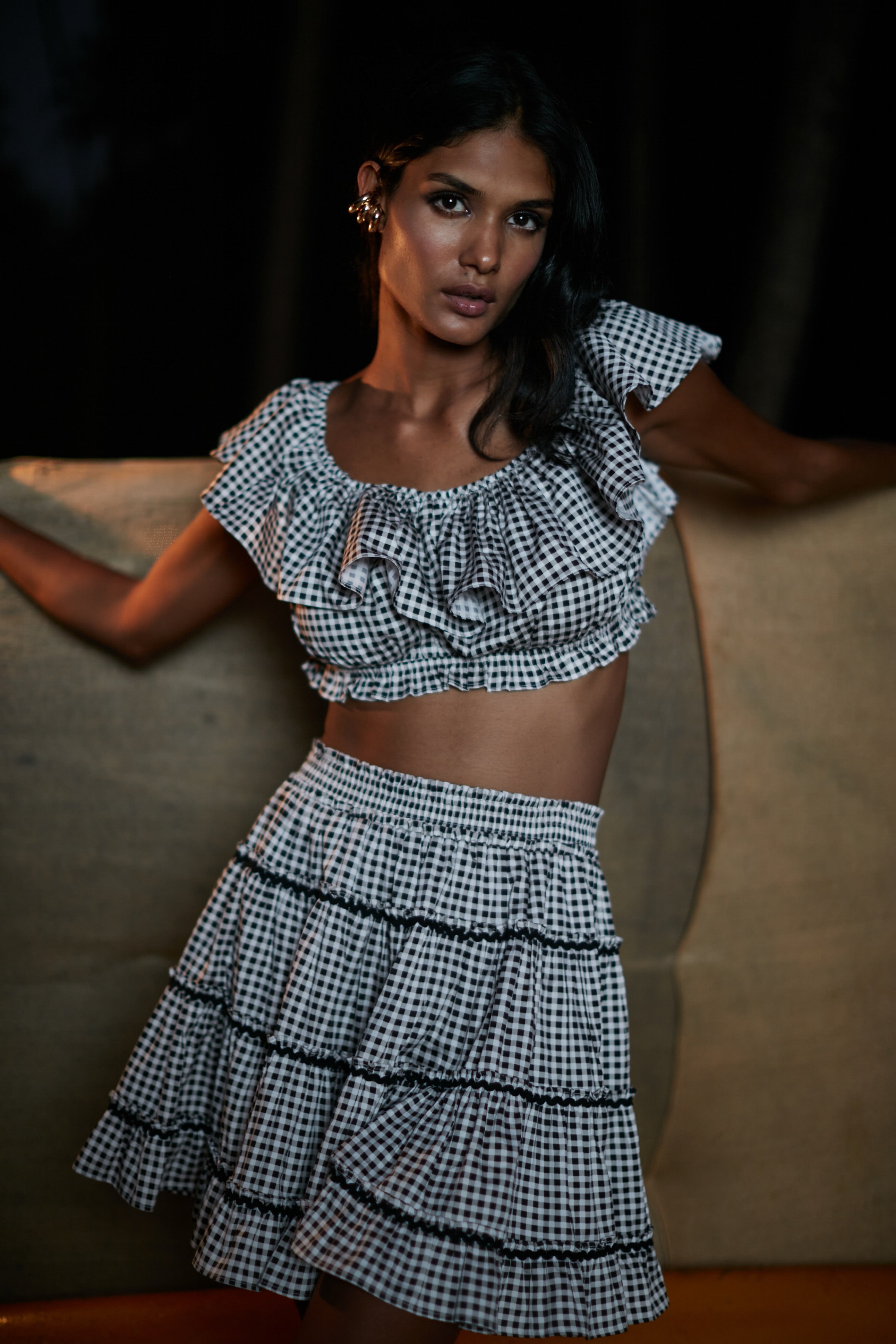 JUPE PAULA - NOIR VICHY