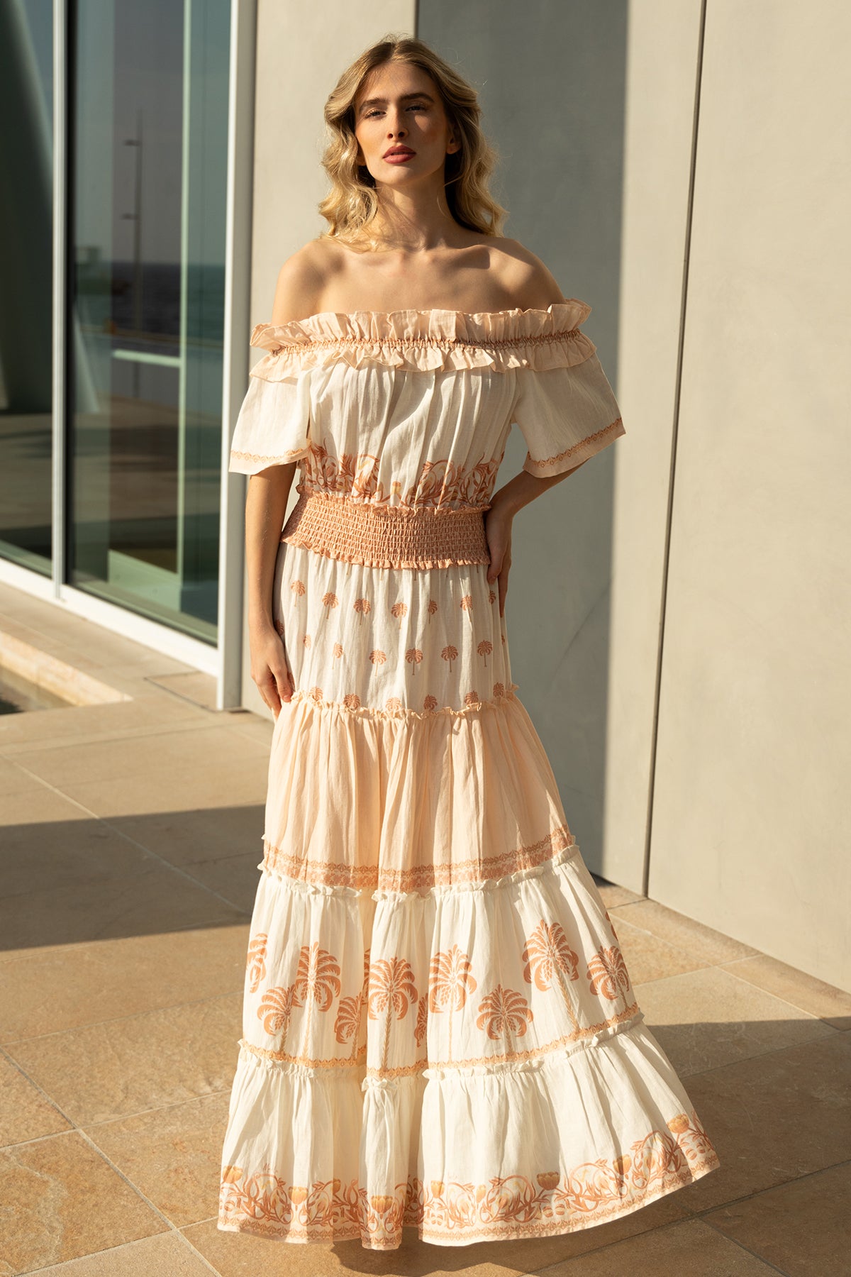ROBE SANDY - IVORY PALM TREE