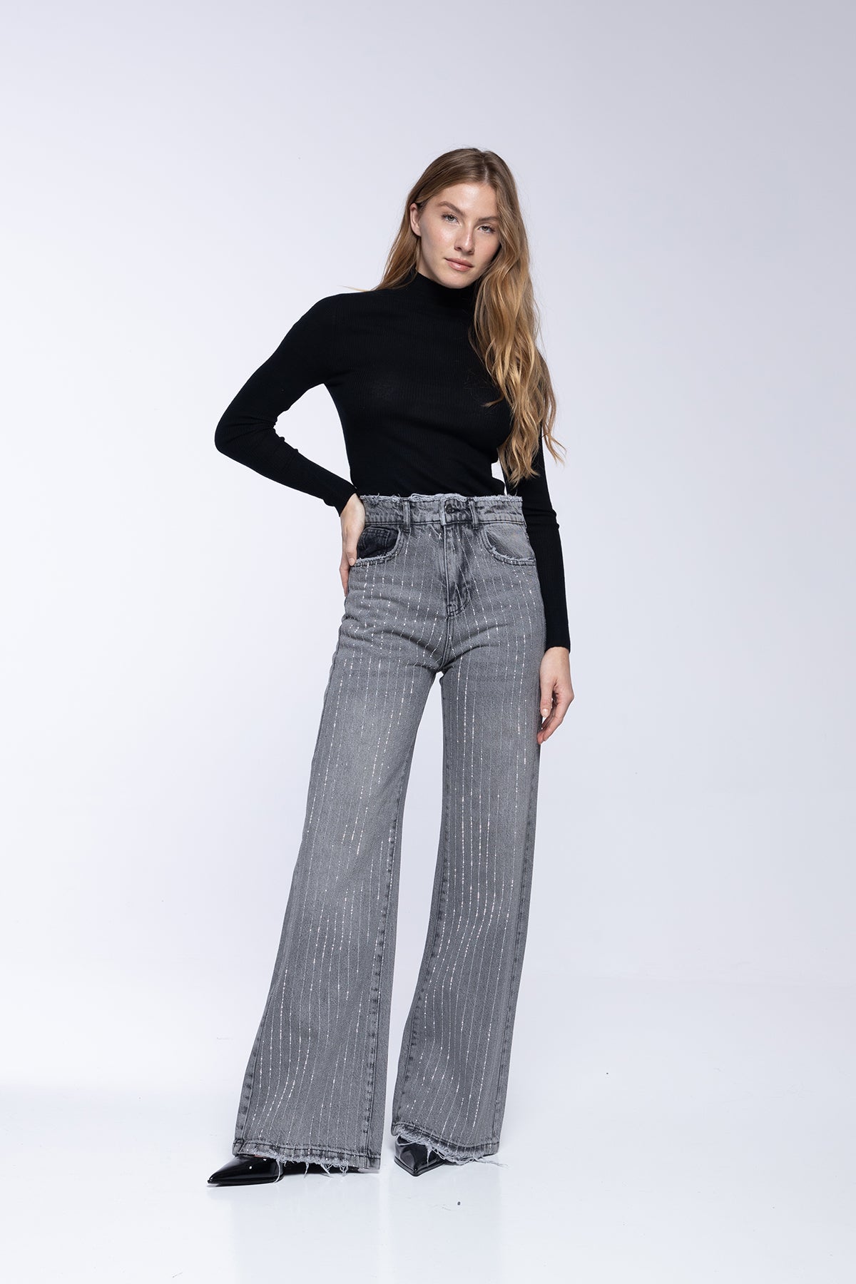 JEANS SCARLETT - STRASS GRIS