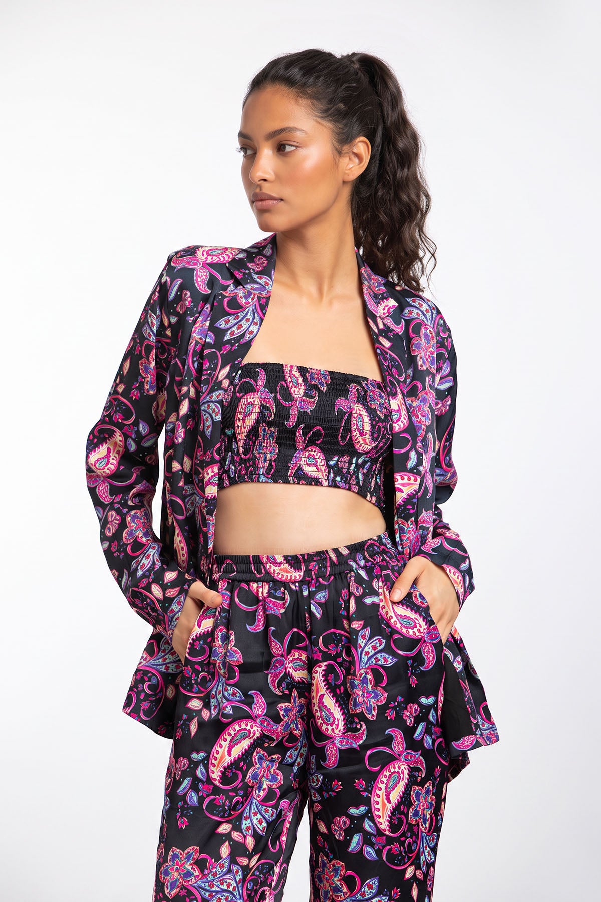 TUBE TOP - PURPLE PAISLEY