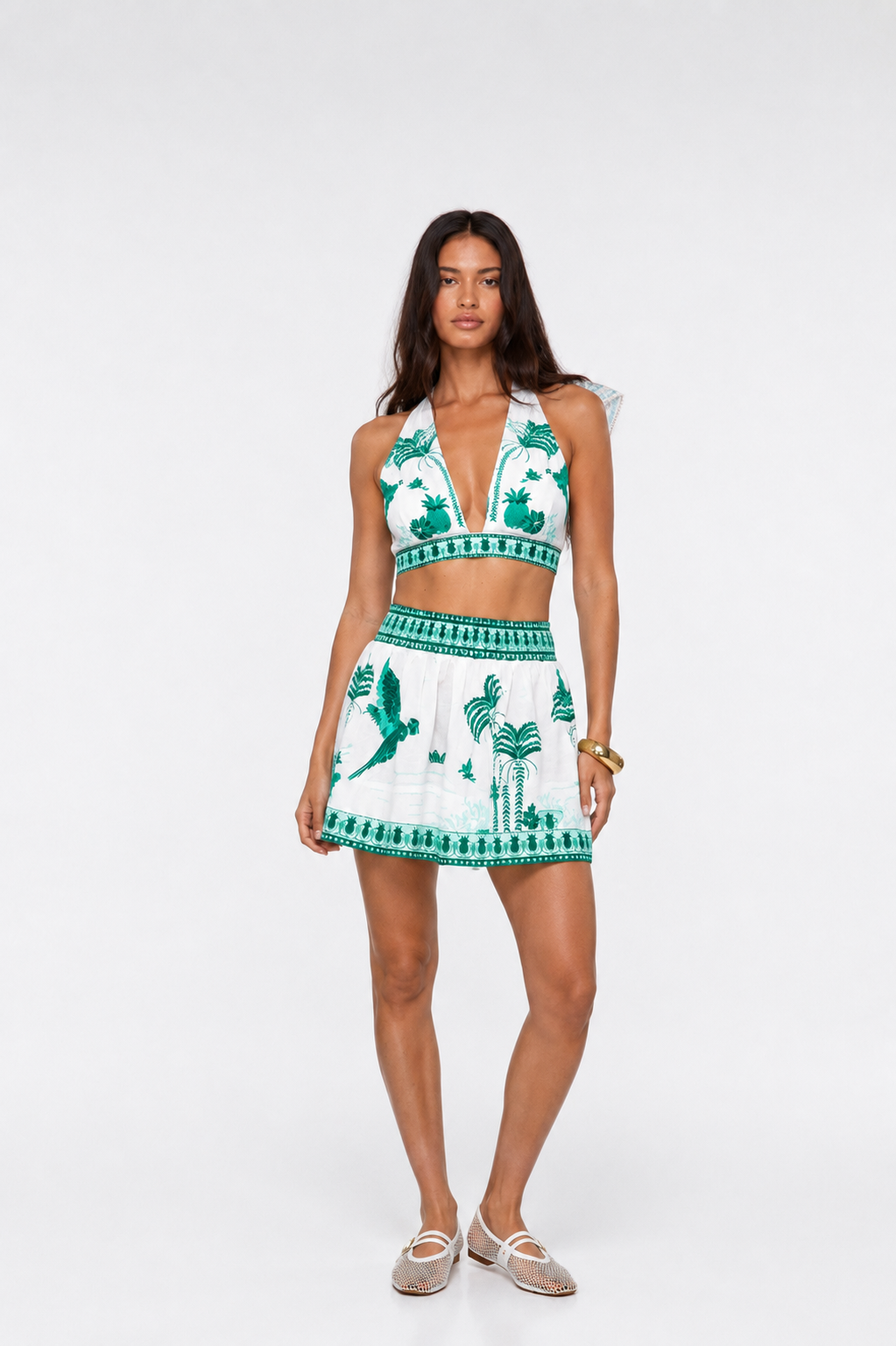 TOP DEBORAH - GREEN PARROT