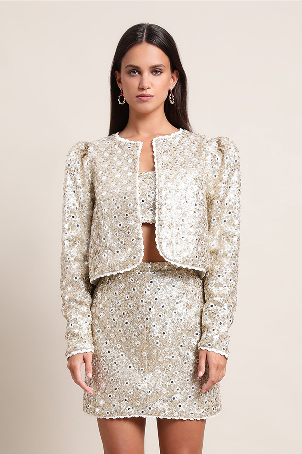 CHIARA JACKET - GOLD SEQUINS