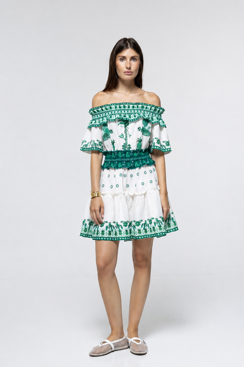 ROBE VIRGINIA - GREEN PARROT