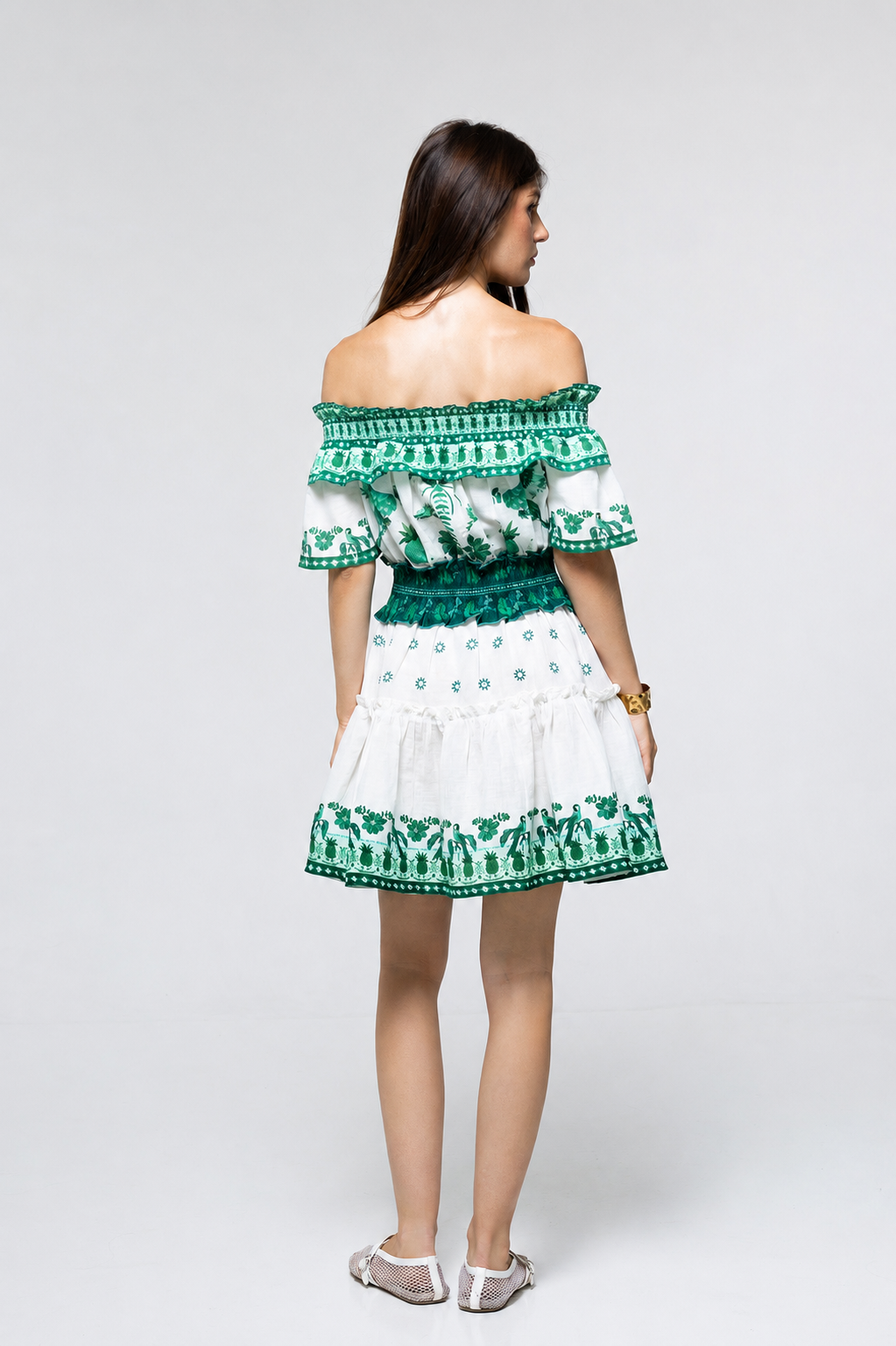 ROBE VIRGINIA - GREEN PARROT