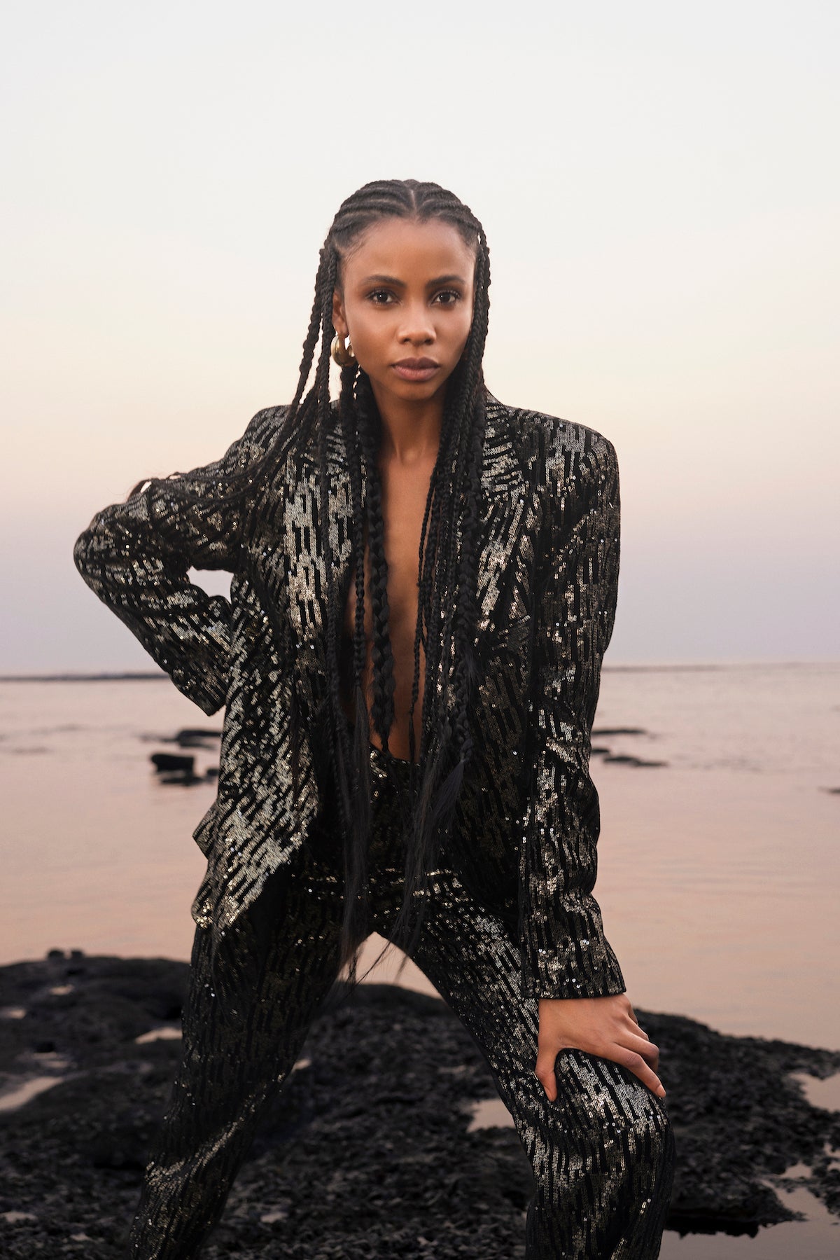EMMA JACKET - GOLD SEQUINS