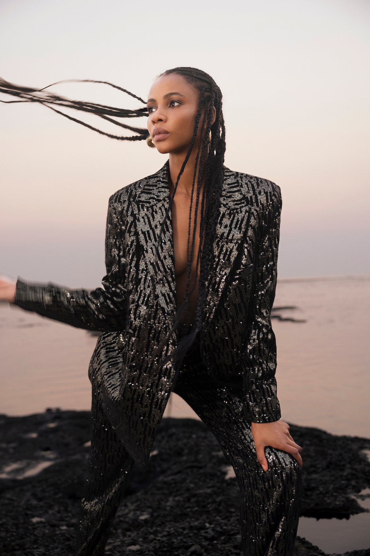 EMMA JACKET - GOLD SEQUINS