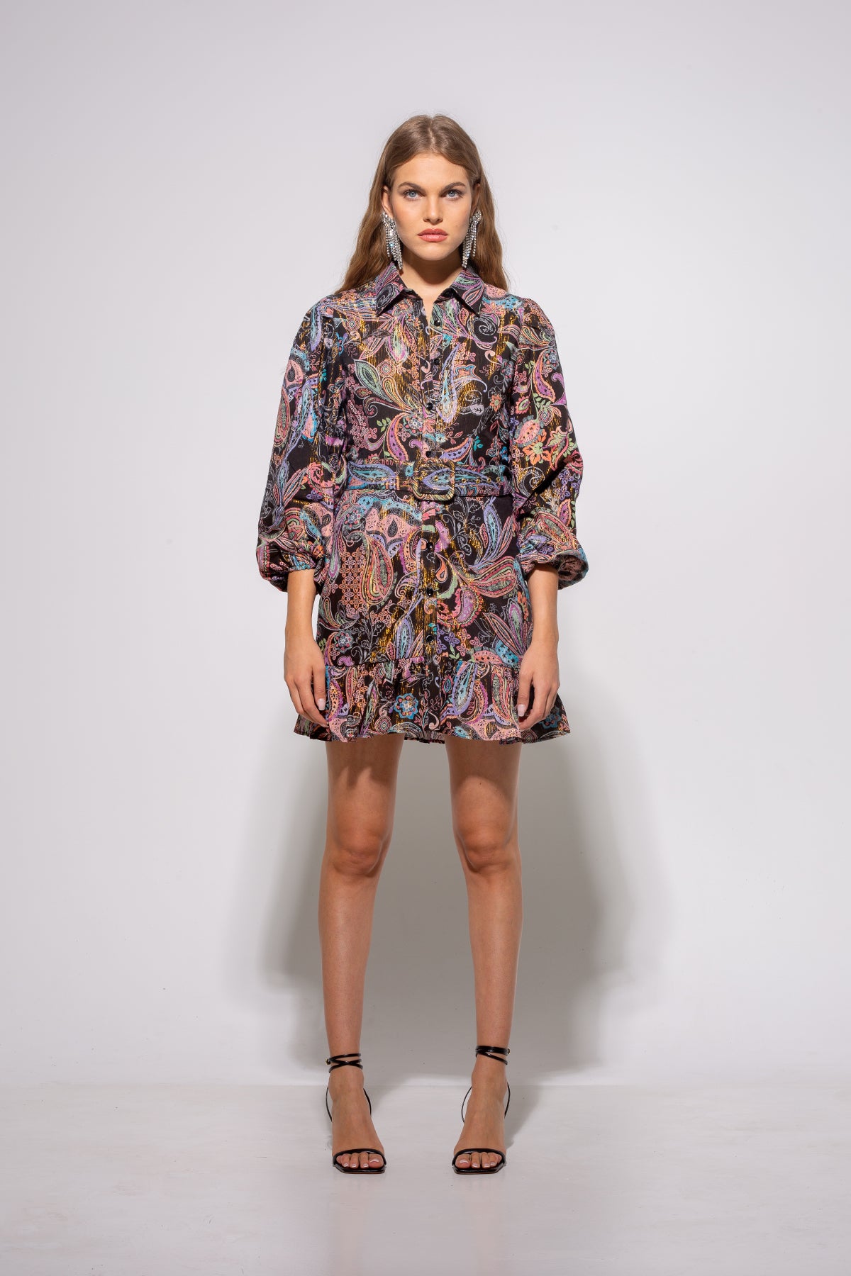 ZUHI DRESS - BLACK RAINBOW