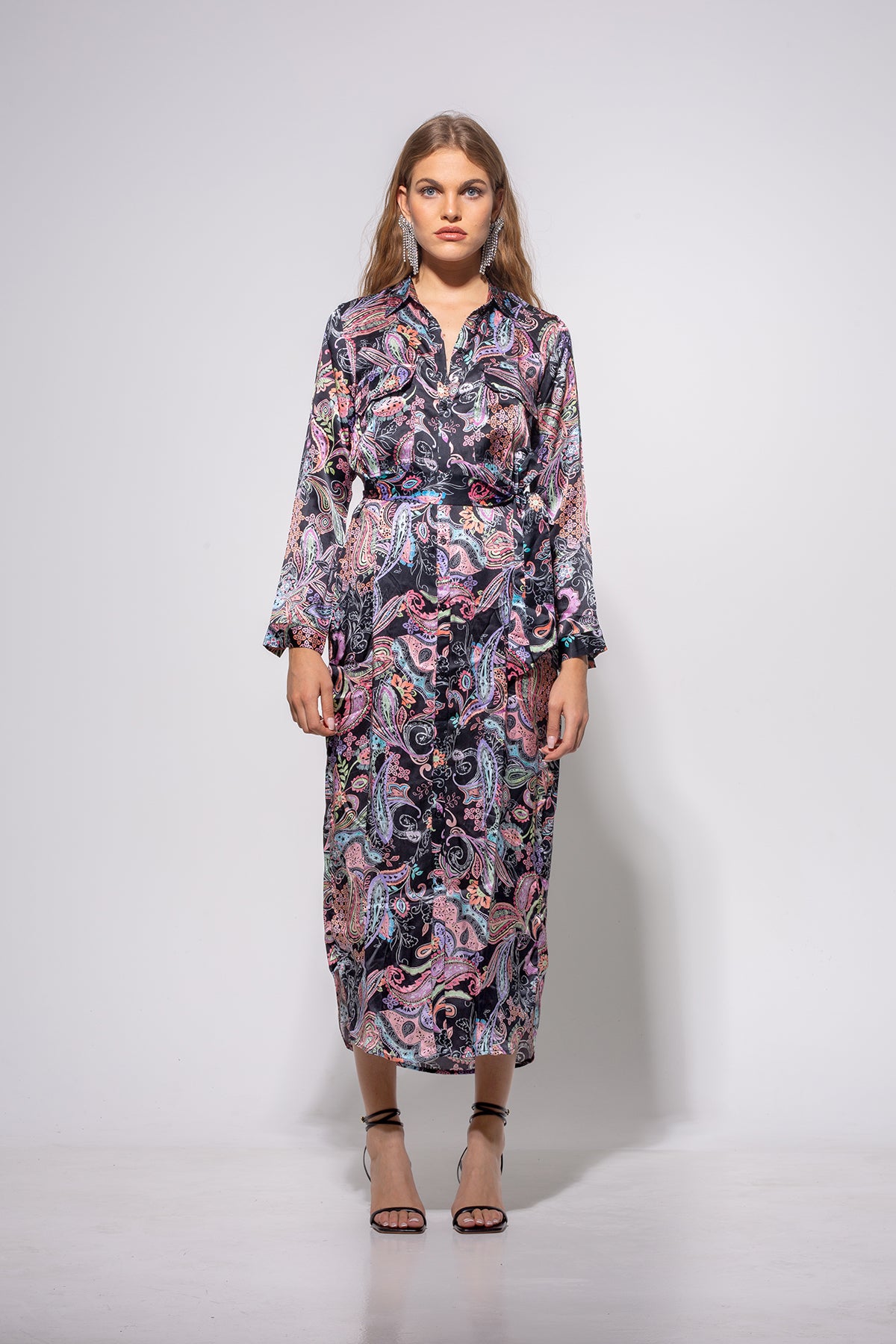 ELOISE DRESS - BLACK RAINBOW