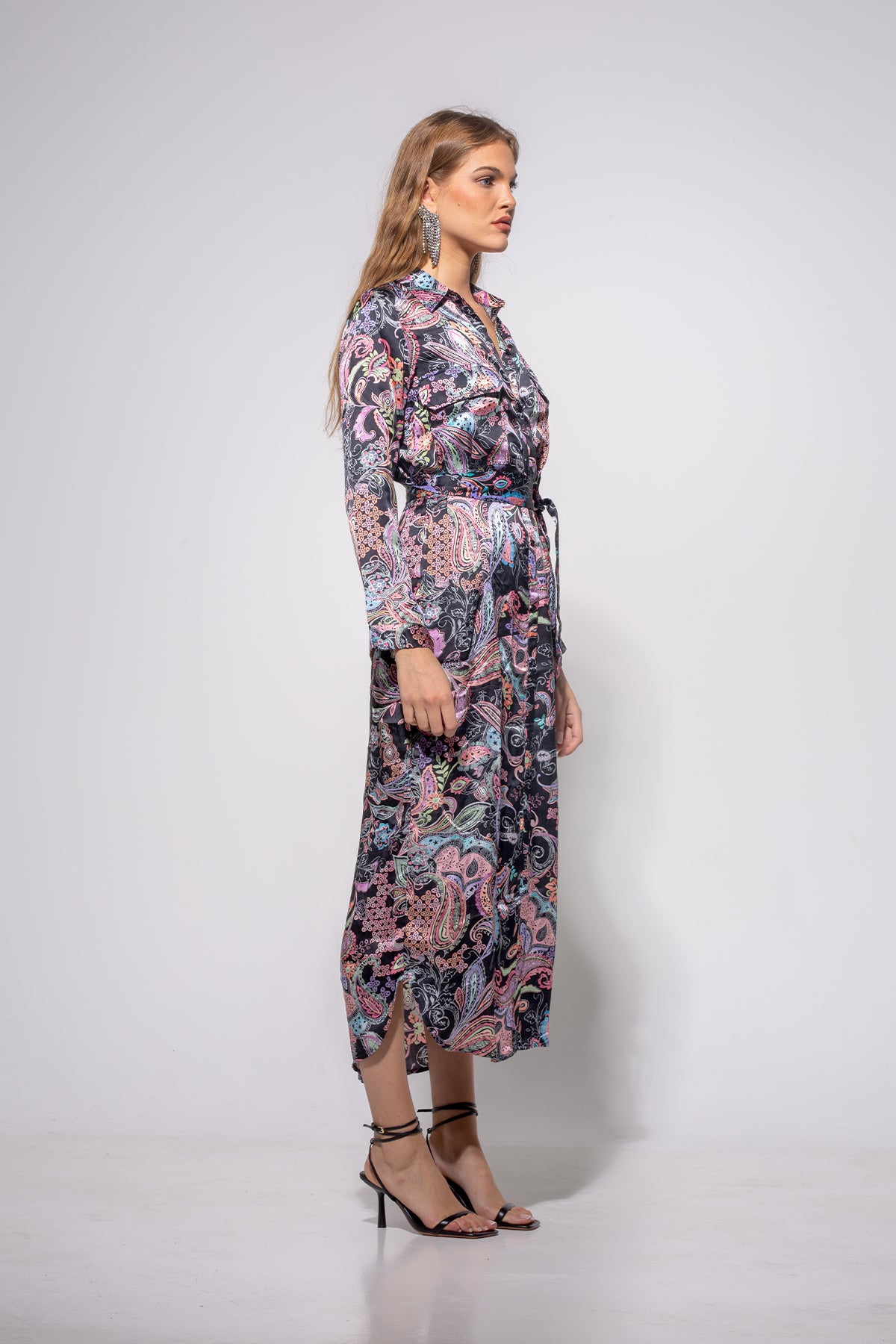 ELOISE DRESS - BLACK RAINBOW