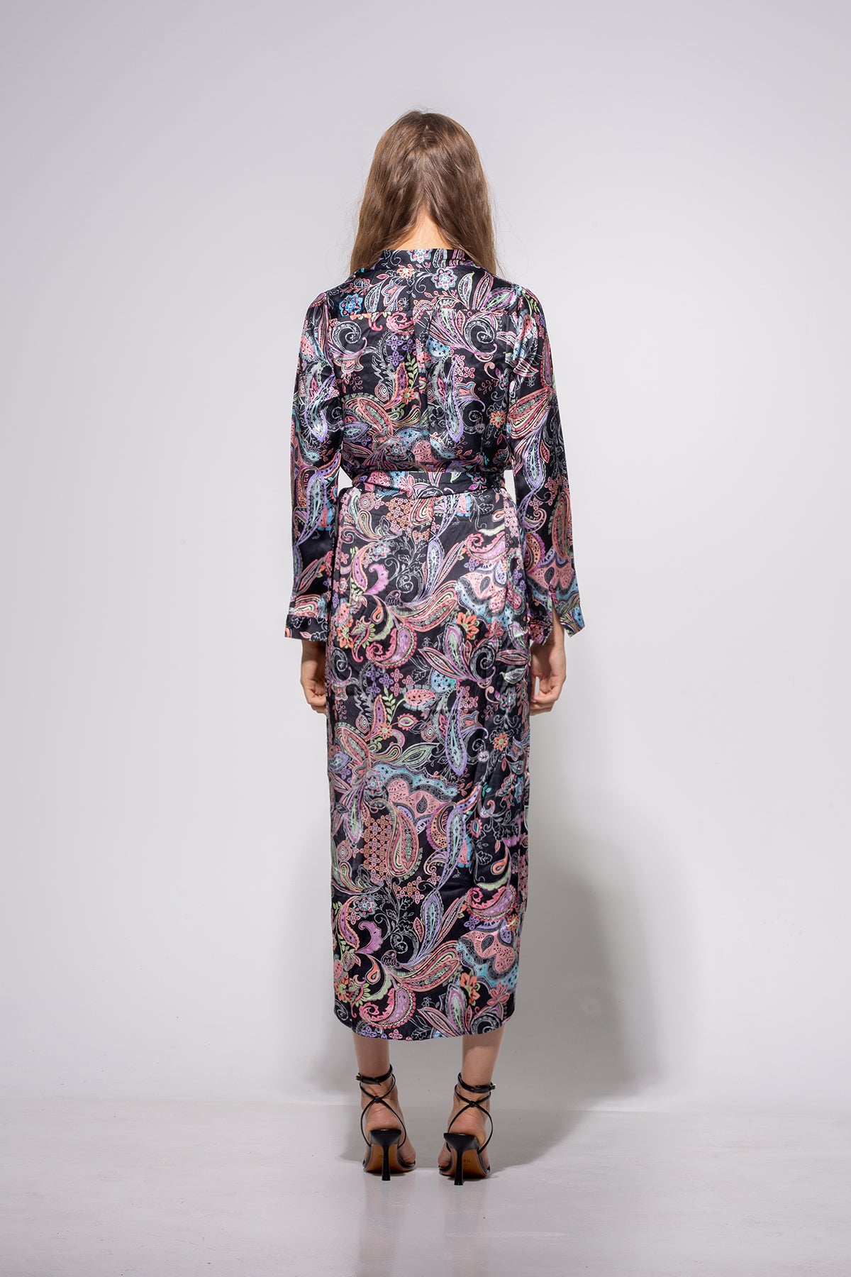 ELOISE DRESS - BLACK RAINBOW